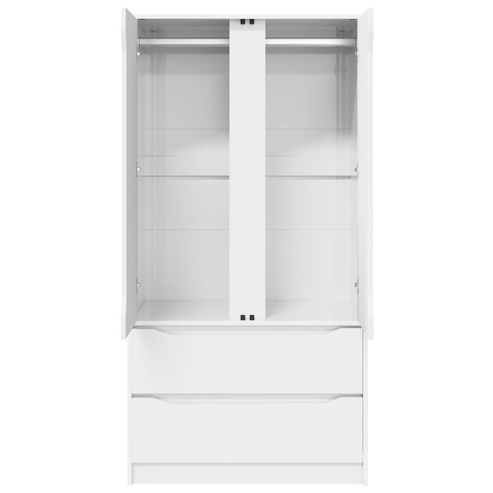 Wardrobe with Drawer White 79.5 x 49 x 156 cm Engineered Wood