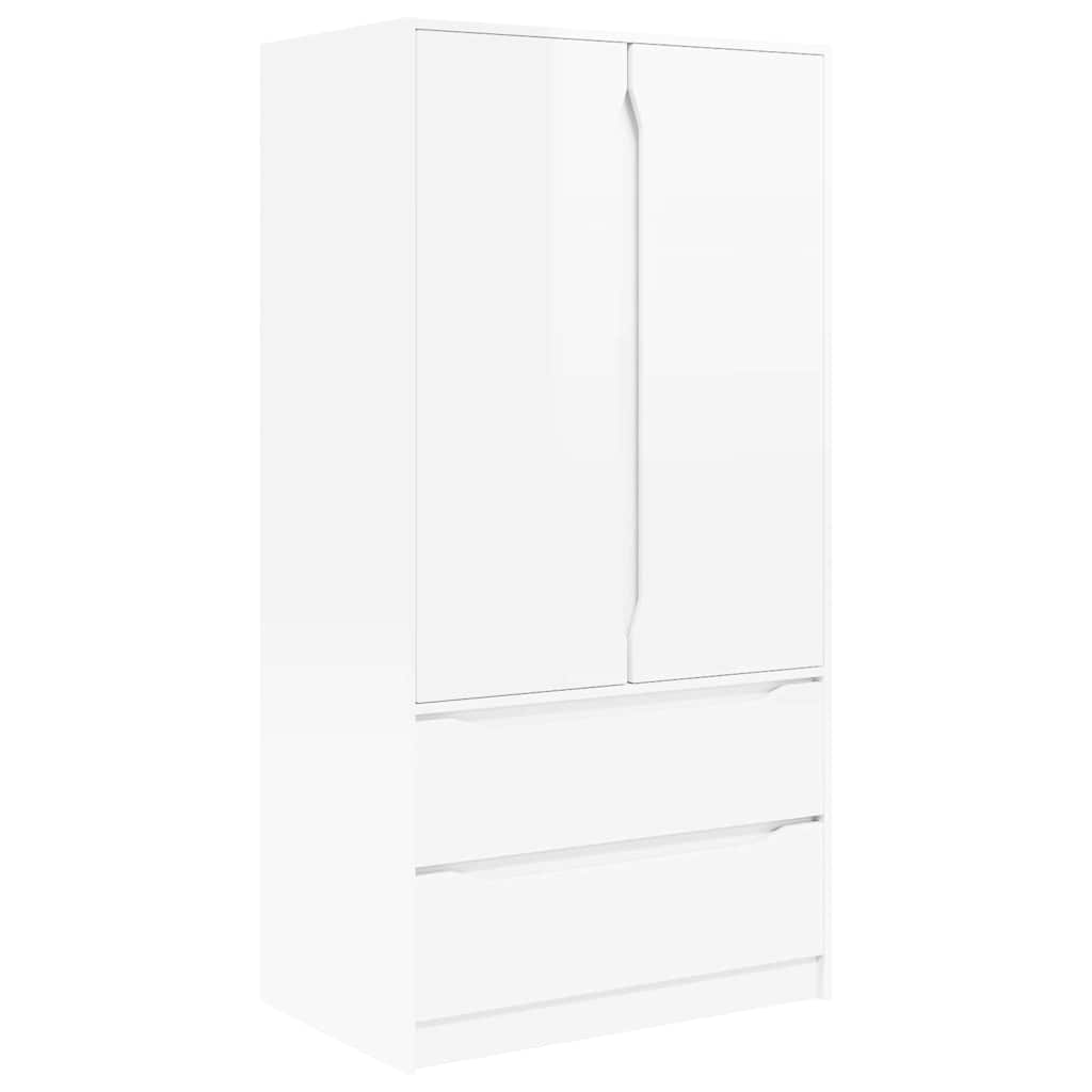 Bathroom Cabinet with Door High Gloss White 79.5 x 49 x 156 cm