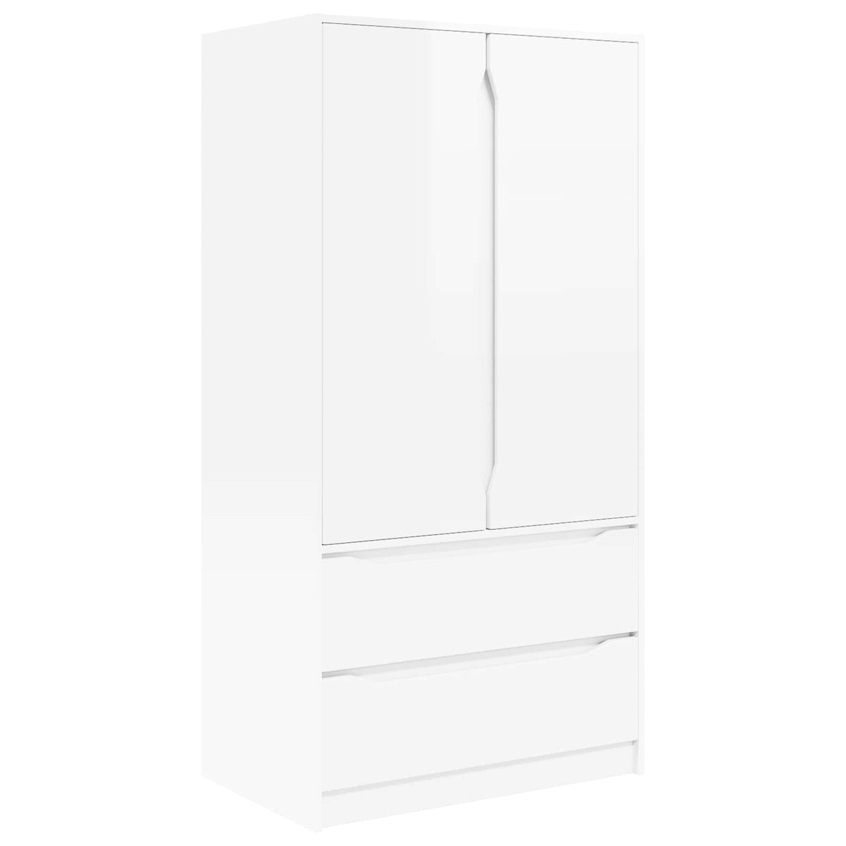 Wardrobe High Gloss White 79.5 x 49 x 156 cm Engineered Wood