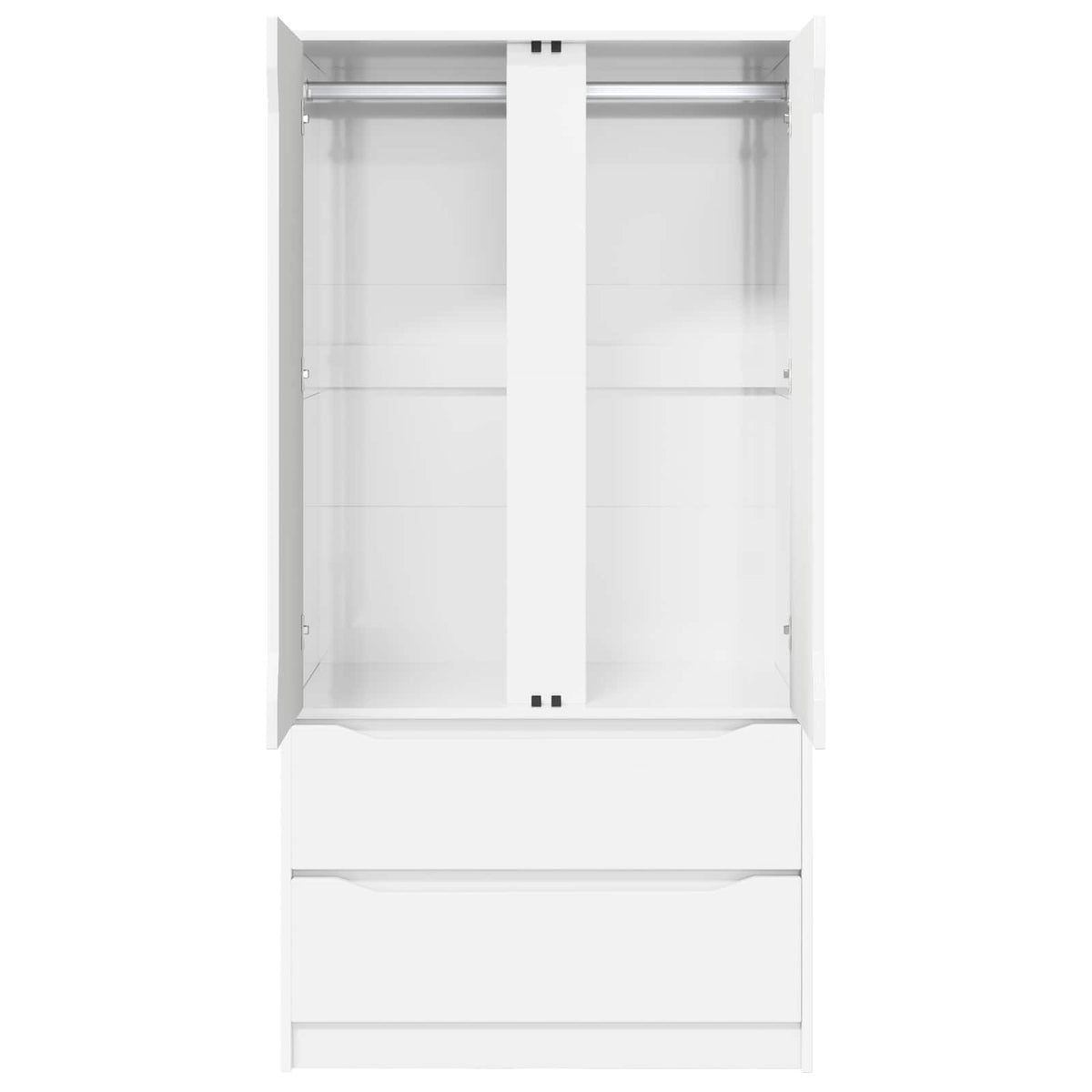 Wardrobe High Gloss White 79.5 x 49 x 156 cm Engineered Wood