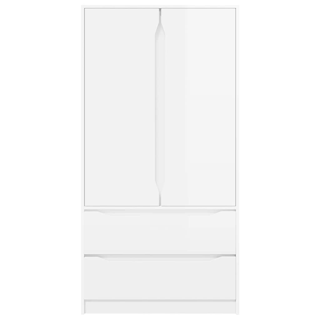 Bathroom Cabinet with Door High Gloss White 79.5 x 49 x 156 cm