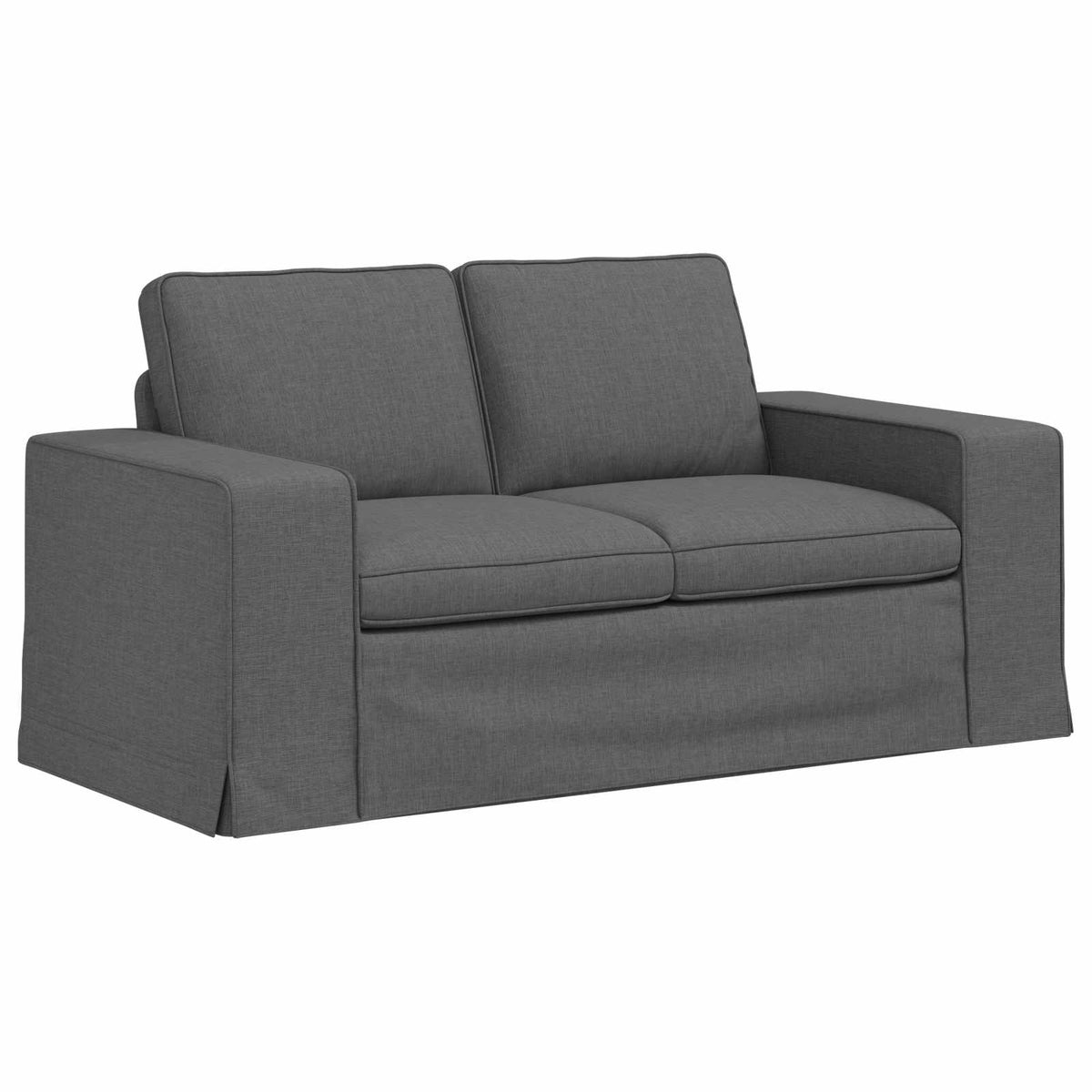 Sofa Set 2 pcs Dark Grey 162 x 80 x 82 cm Fabric