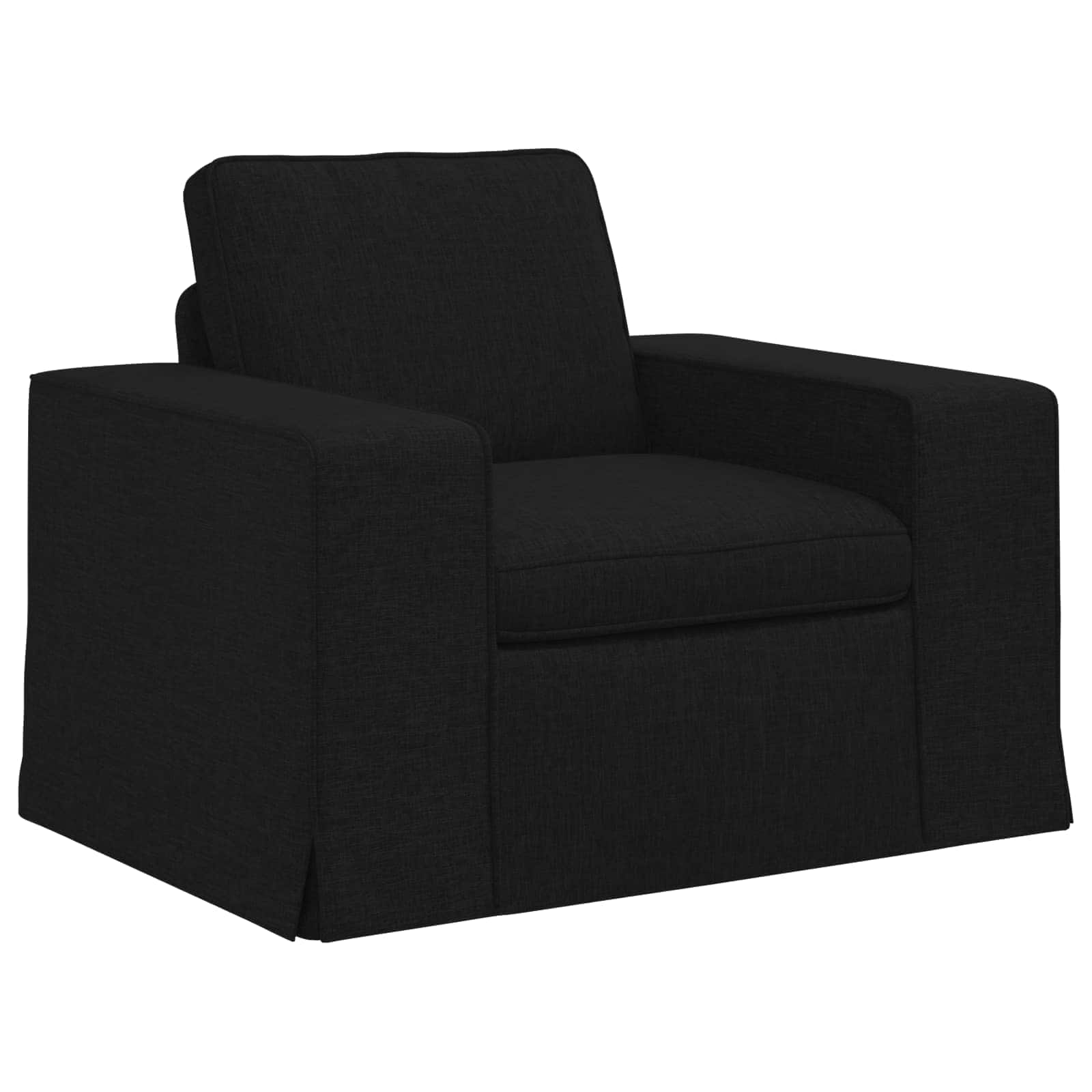 Sofa Set 2 pcs Black 162 x 80 x 82 cm Fabric