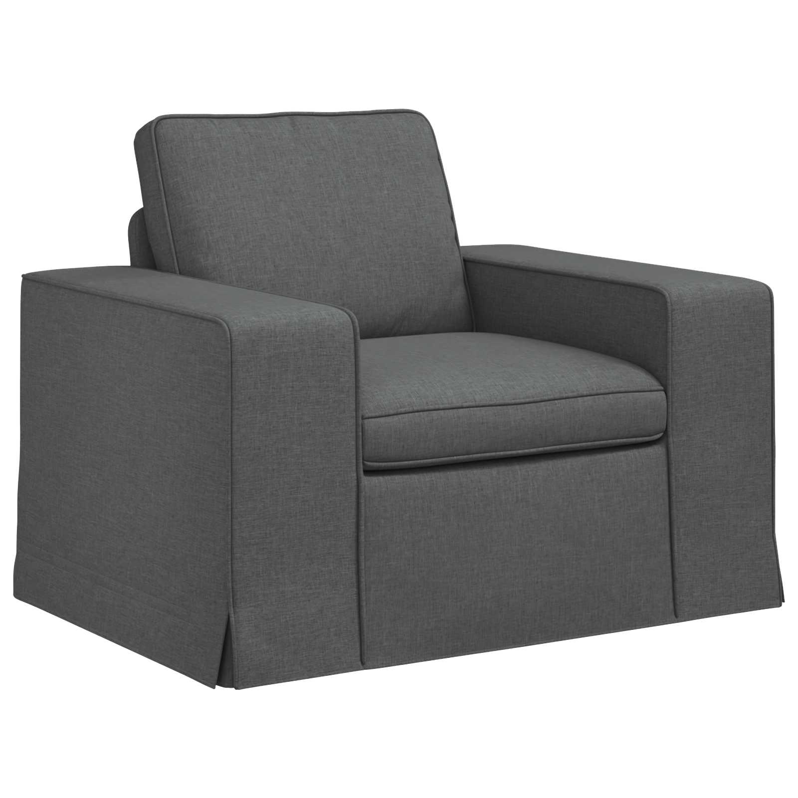 Sofa Set 2 pcs Dark Grey 182 x 80 x 82 cm Fabric