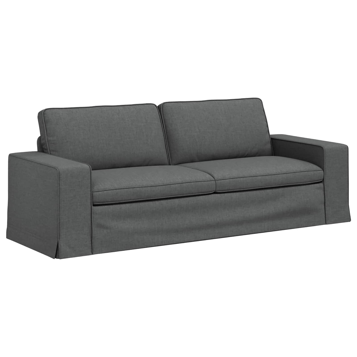 Sofa Set 2 pcs Dark Grey 222 x 80 x 82 cm Fabric