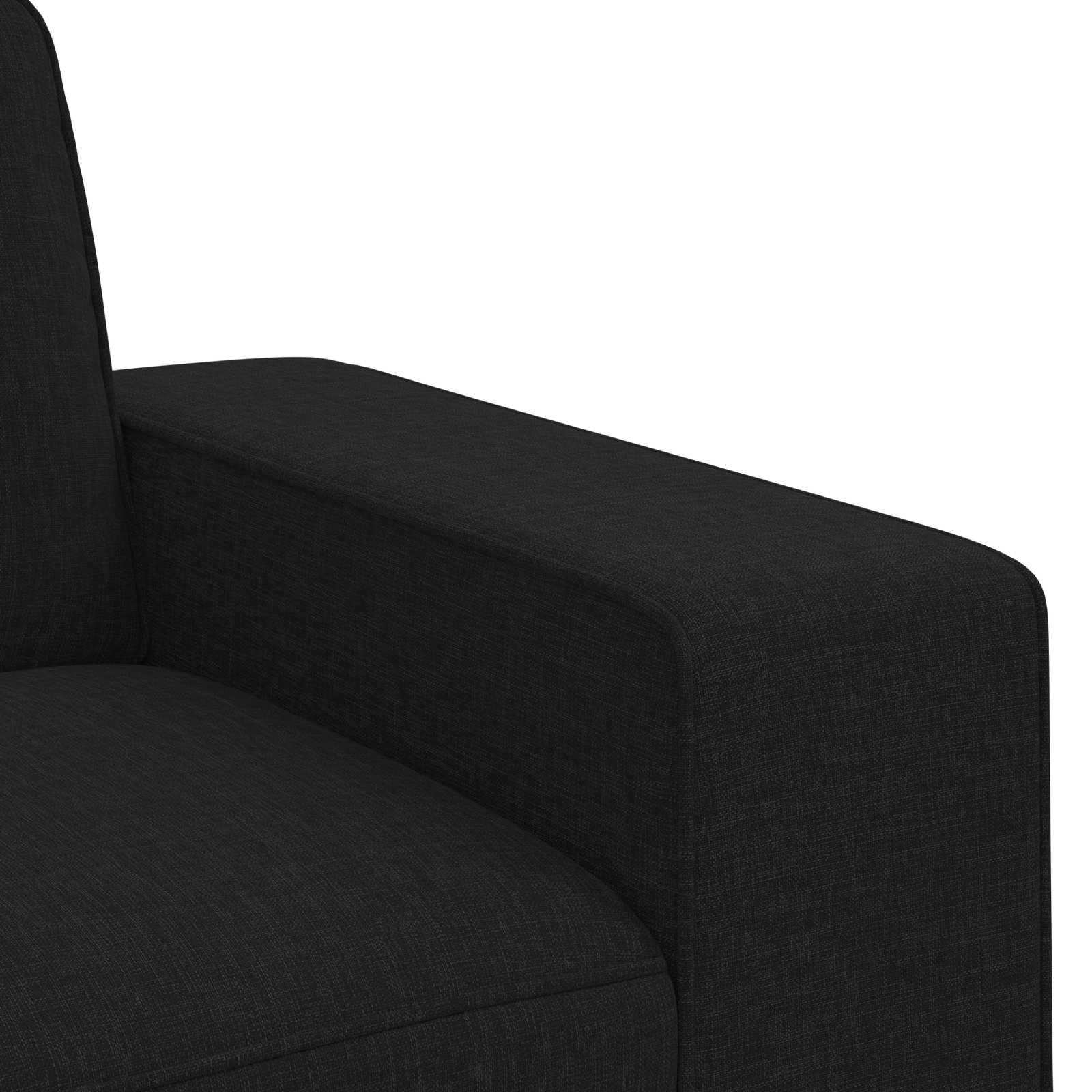 Sofa Set 2 pcs Black 222 x 80 x 82 cm Fabric