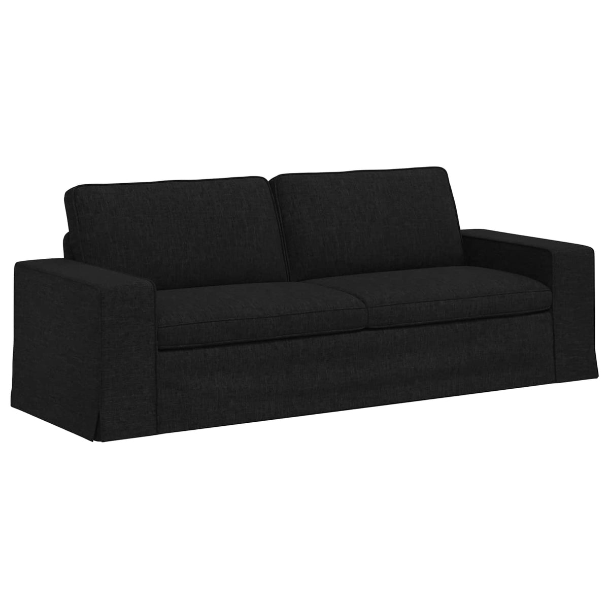 Sofa Set 2 pcs Black 222 x 80 x 82 cm Fabric
