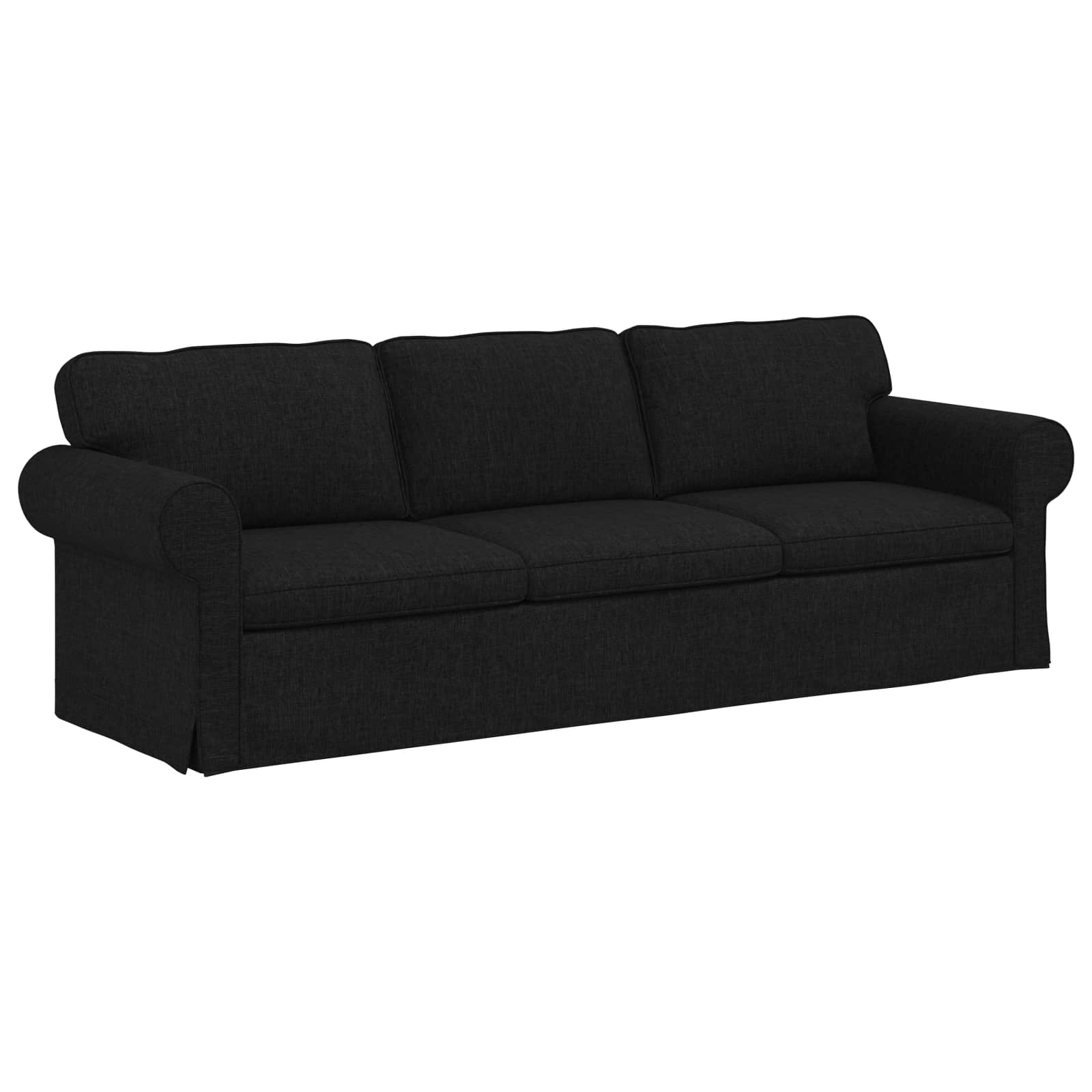 Sofa Set 2 pcs Black 245 x 82 x 80 cm Fabric