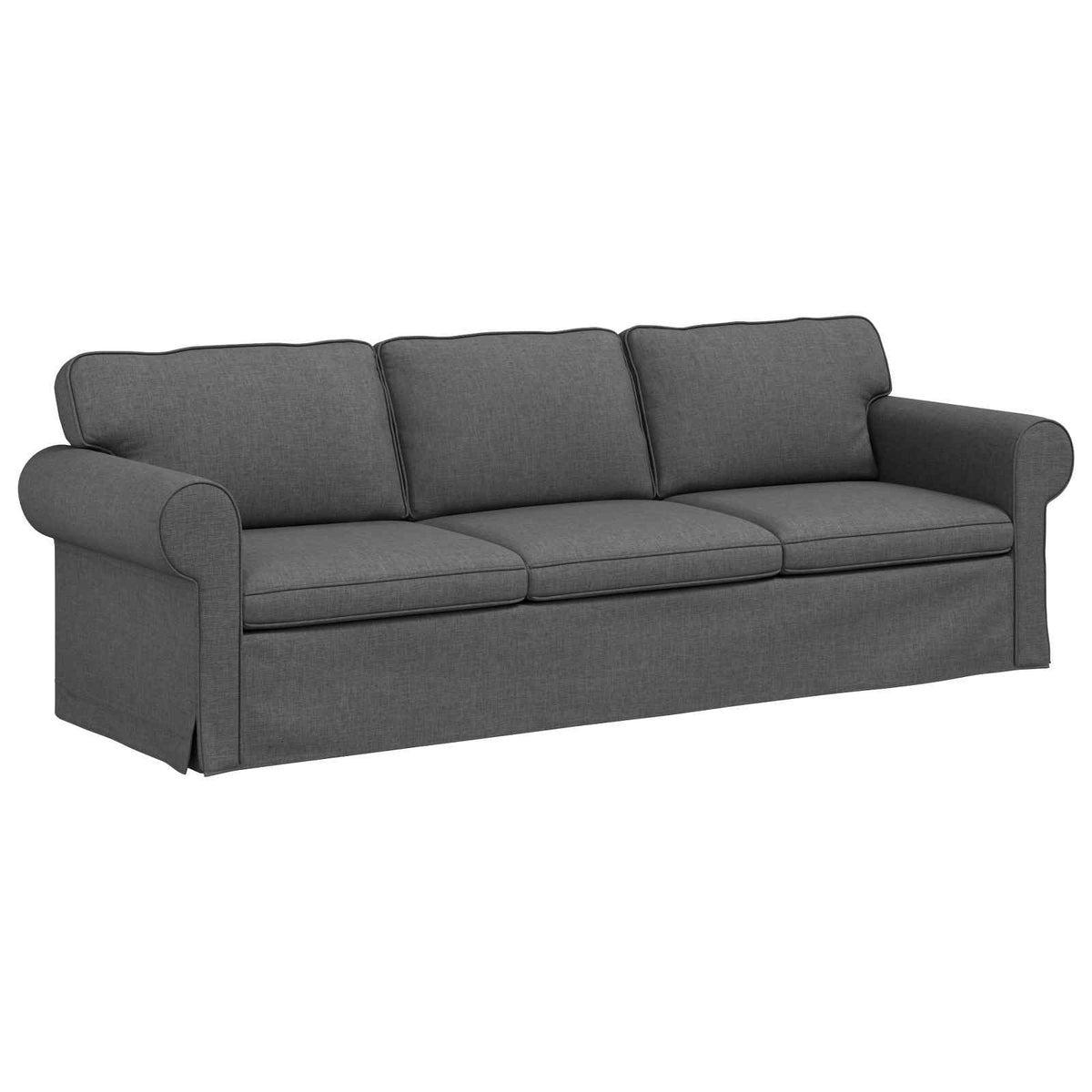 Sofa Dark Grey 245 x 82 x 80 cm Fabric