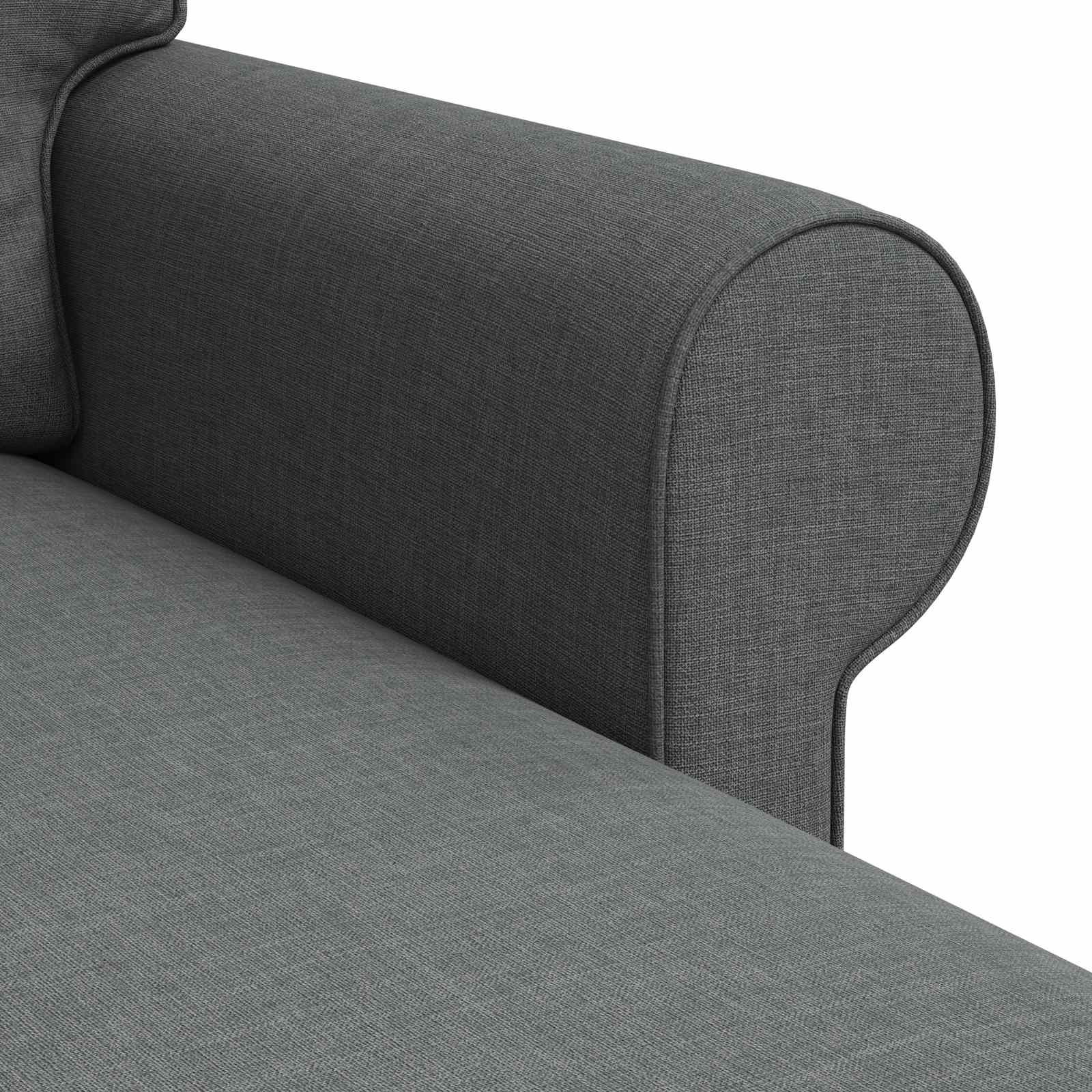 Sofa Dark Grey 195 x 138 x 80 cm Fabric