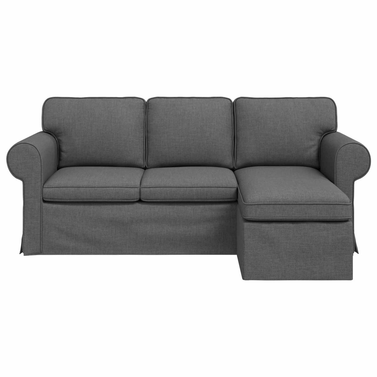 Sofa Dark Grey 195 x 138 x 80 cm Fabric