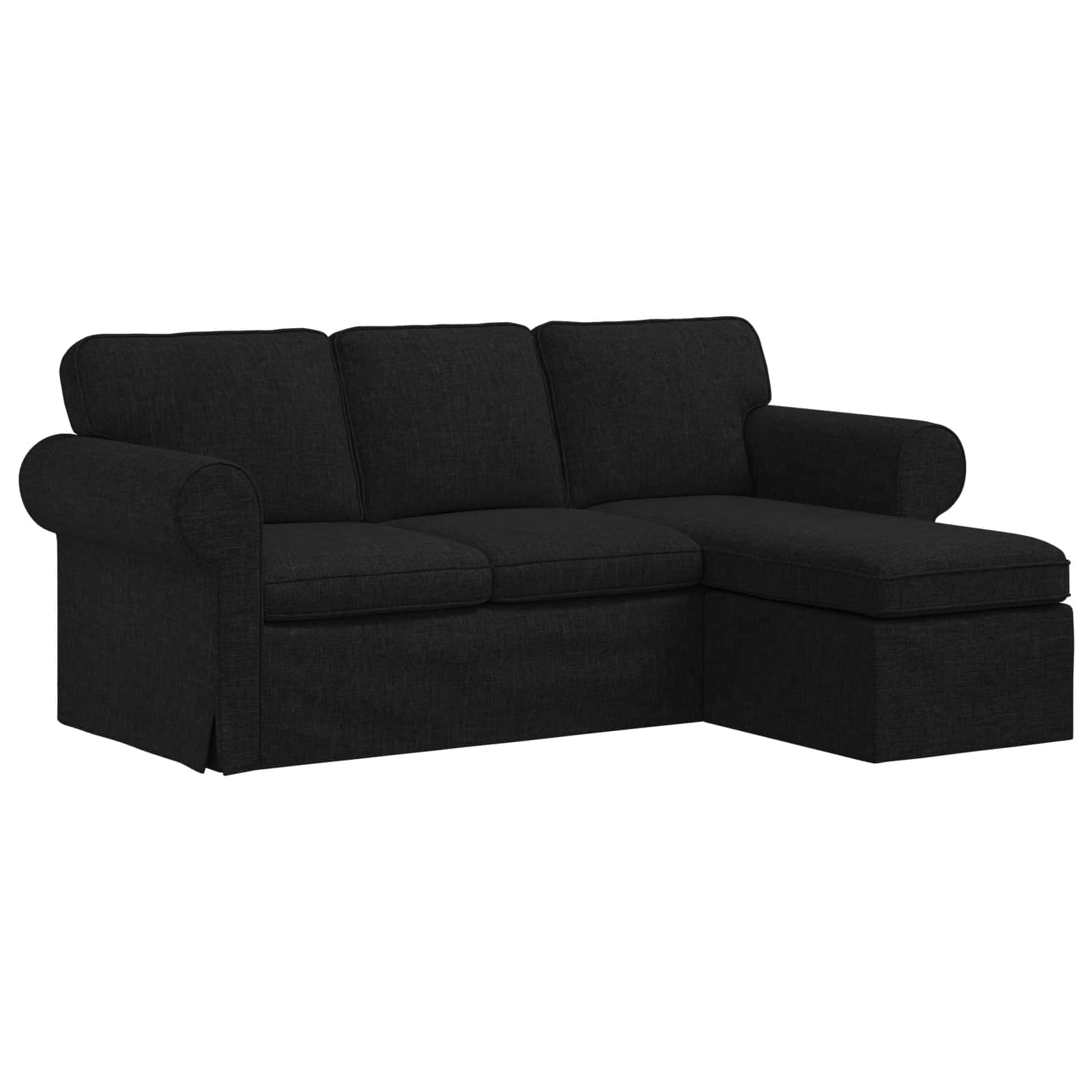 Sofa Black 195 x 138 x 80 cm Fabric