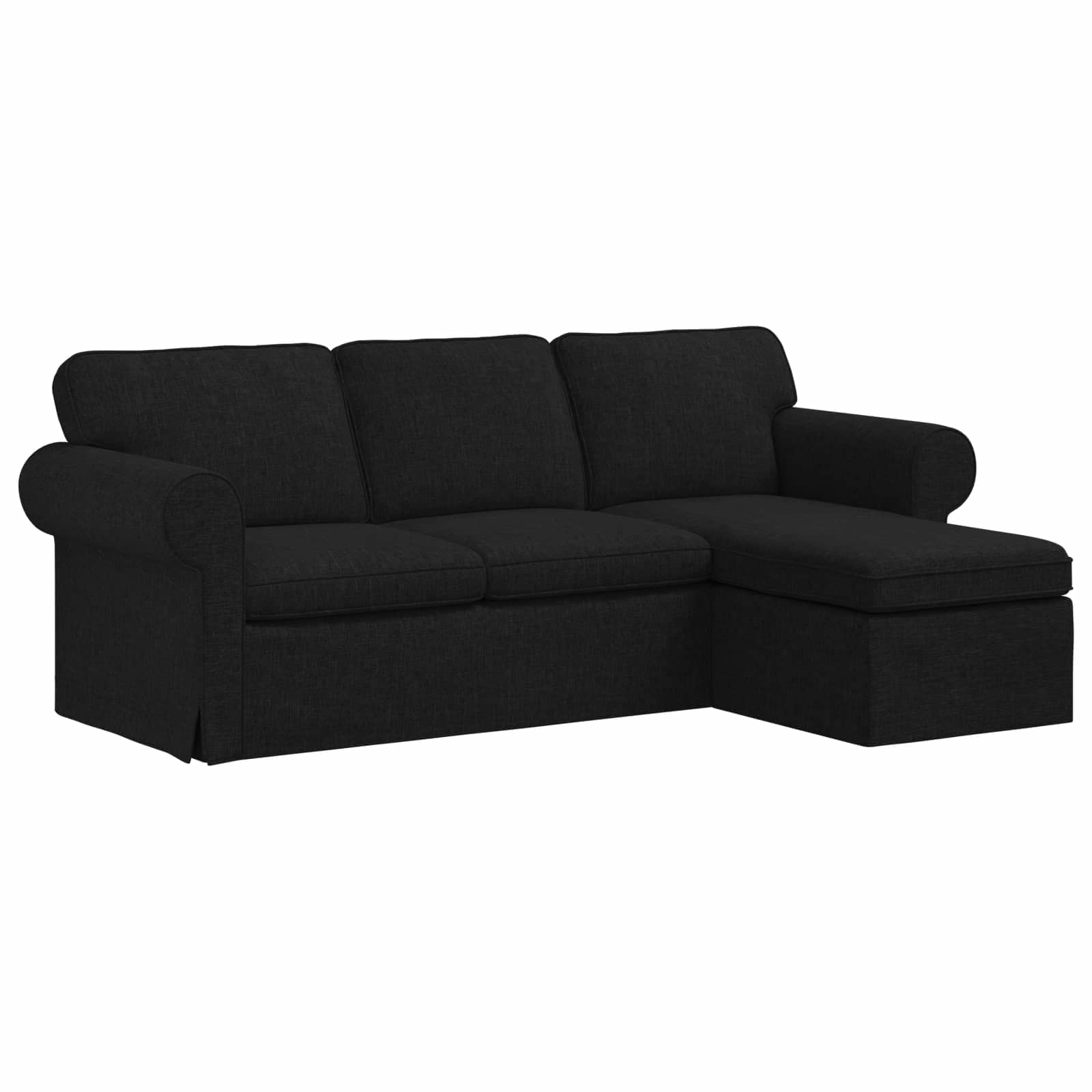 Sofa Black 215 x 138 x 80 cm Fabric