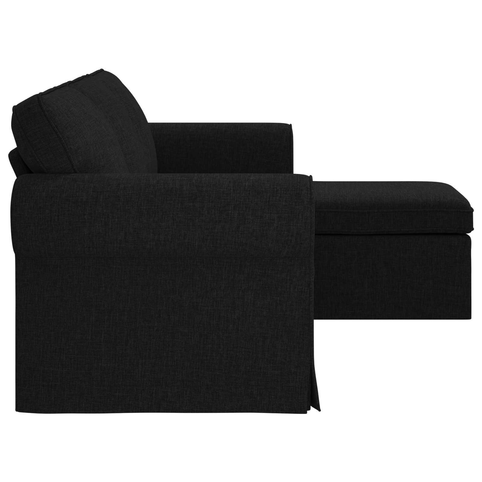 Sofa Black 215 x 138 x 80 cm Fabric
