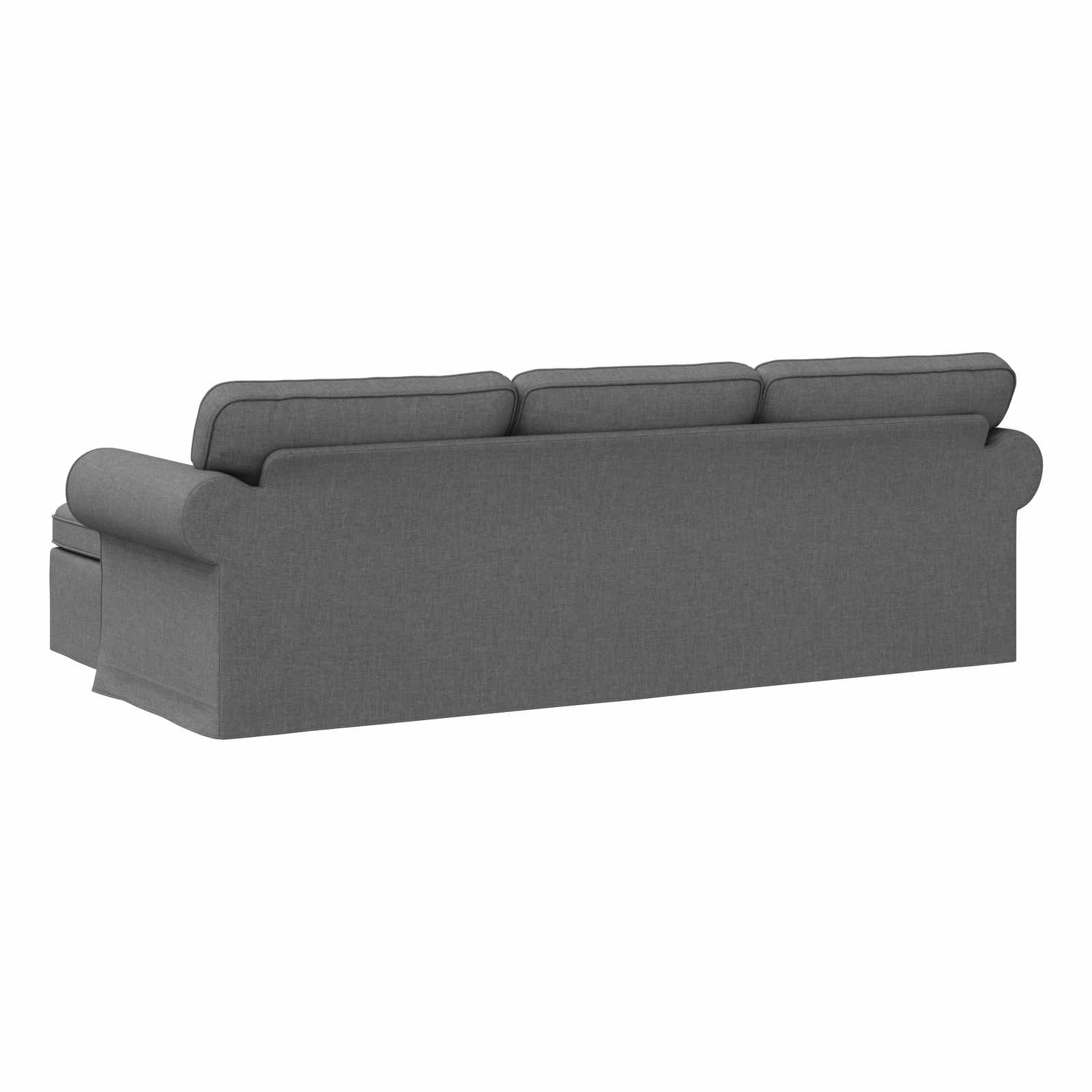 Sofa Dark Grey 245 x 138 x 80 cm Fabric