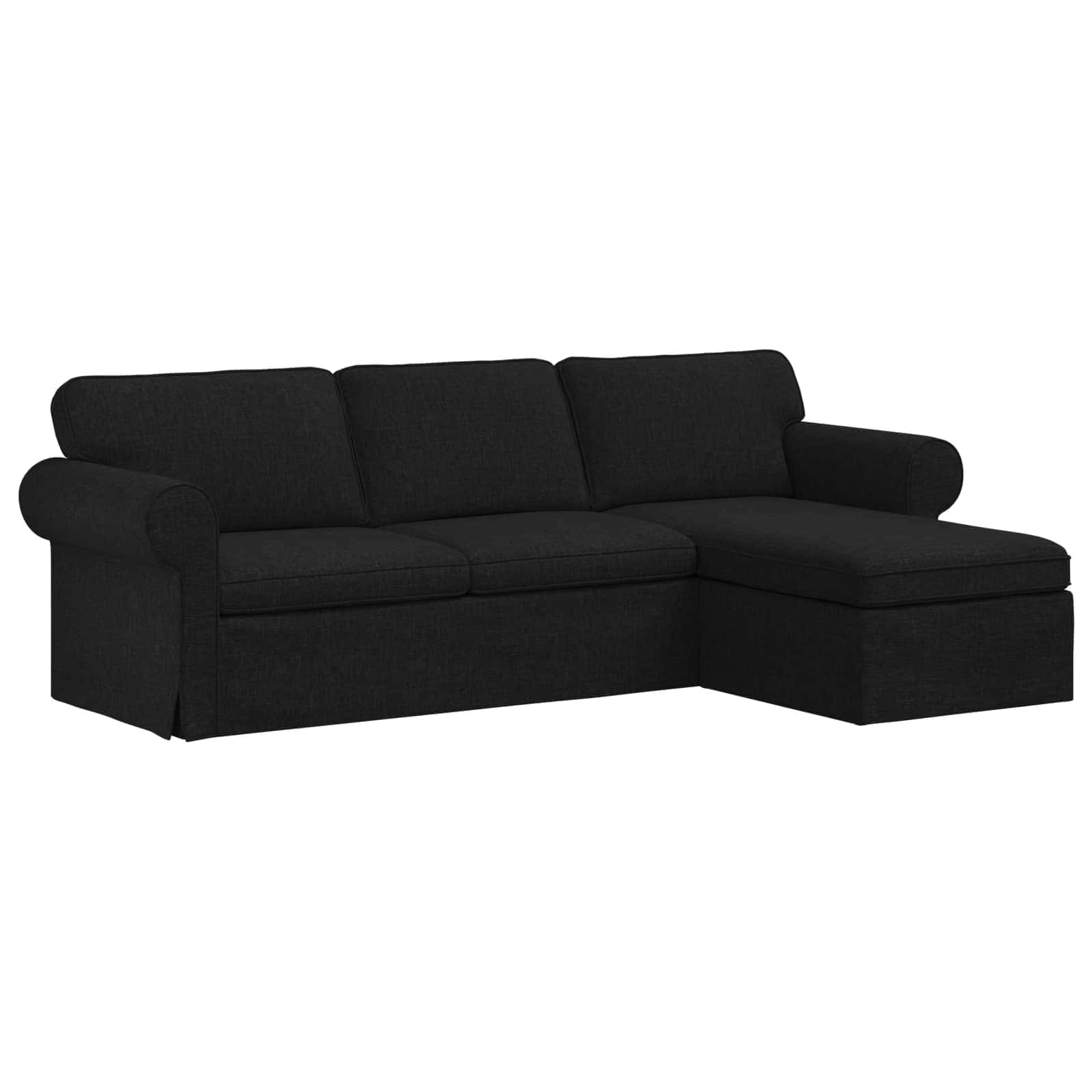 Sofa Black 215 x 138 x 80 cm Fabric