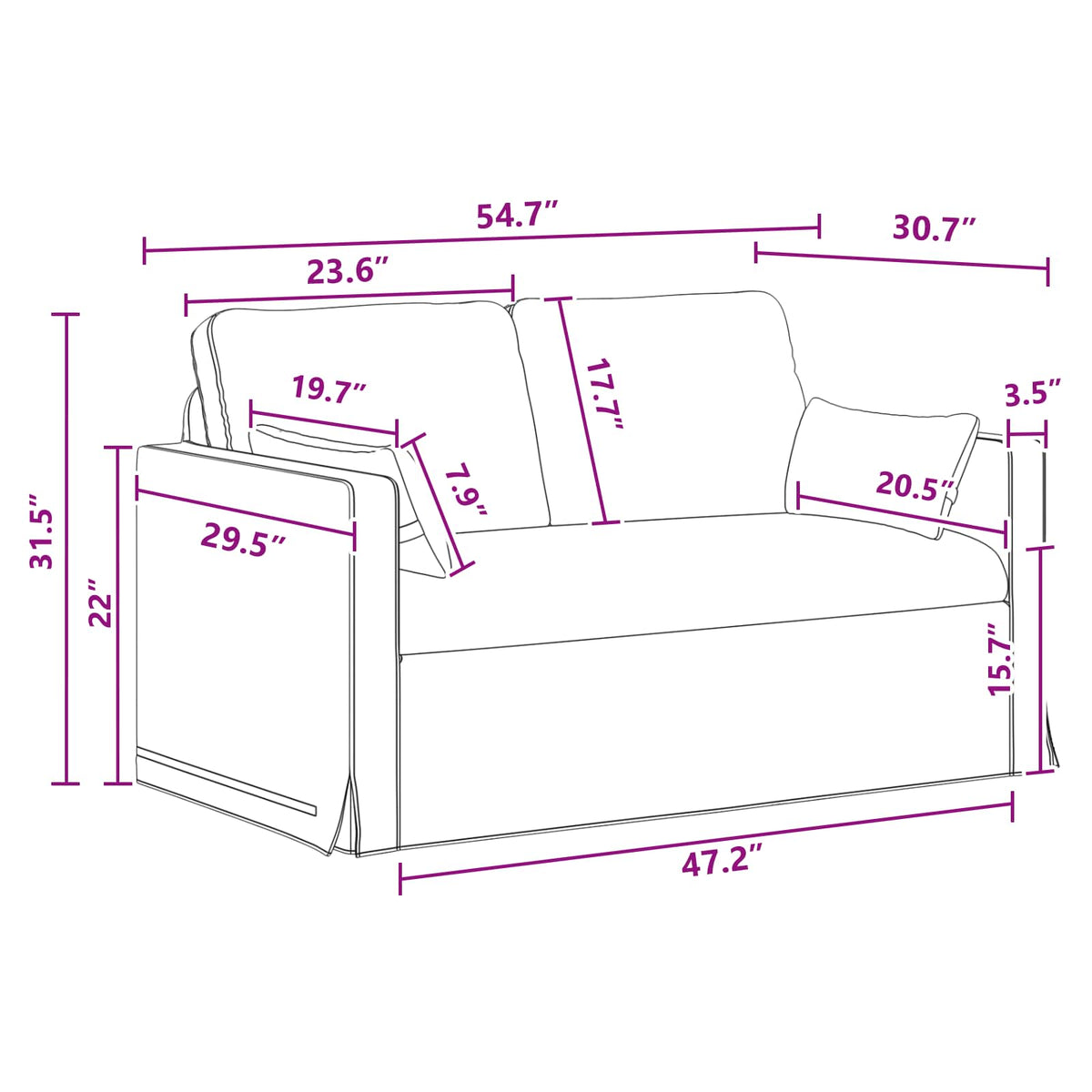 Sofa Dark Grey 139 x 78 x 80 cm Fabric