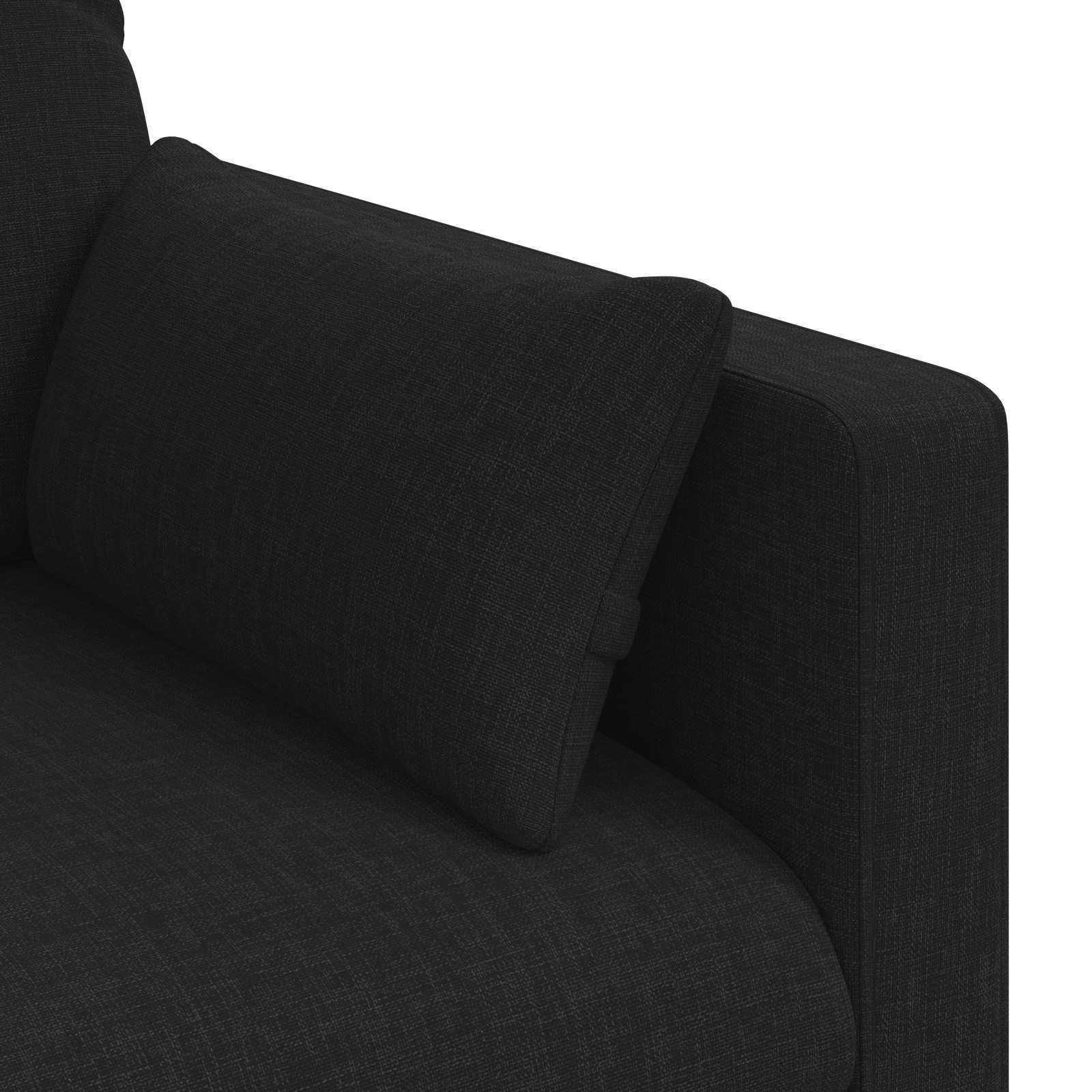 Sofa Black 139 x 78 x 80 cm Fabric