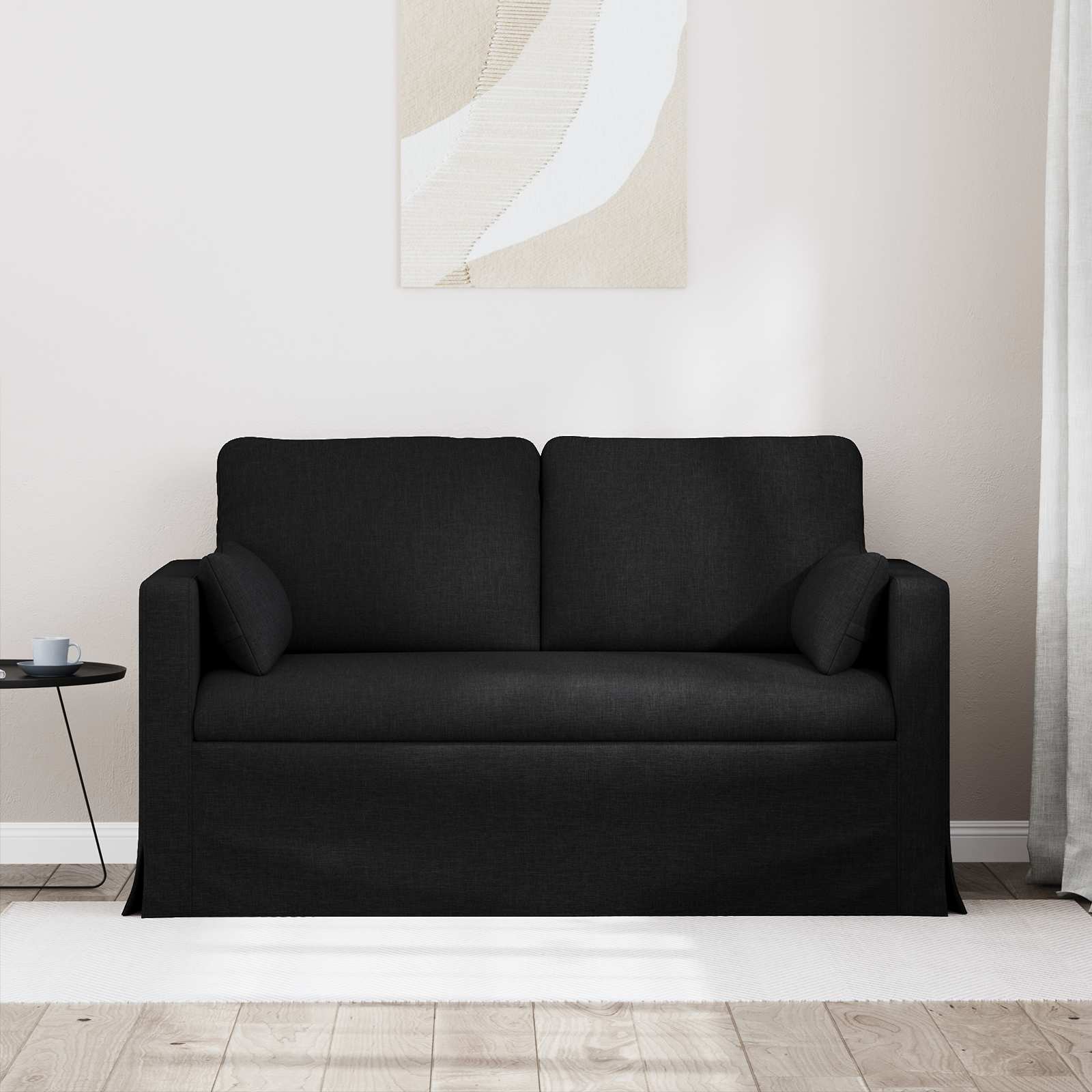 Sofa Black 139 x 78 x 80 cm Fabric