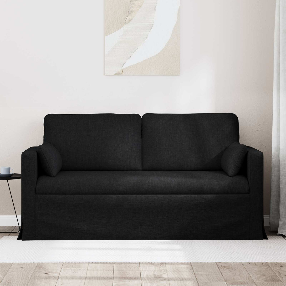 Sofa Black 158 x 78 x 80 cm Fabric
