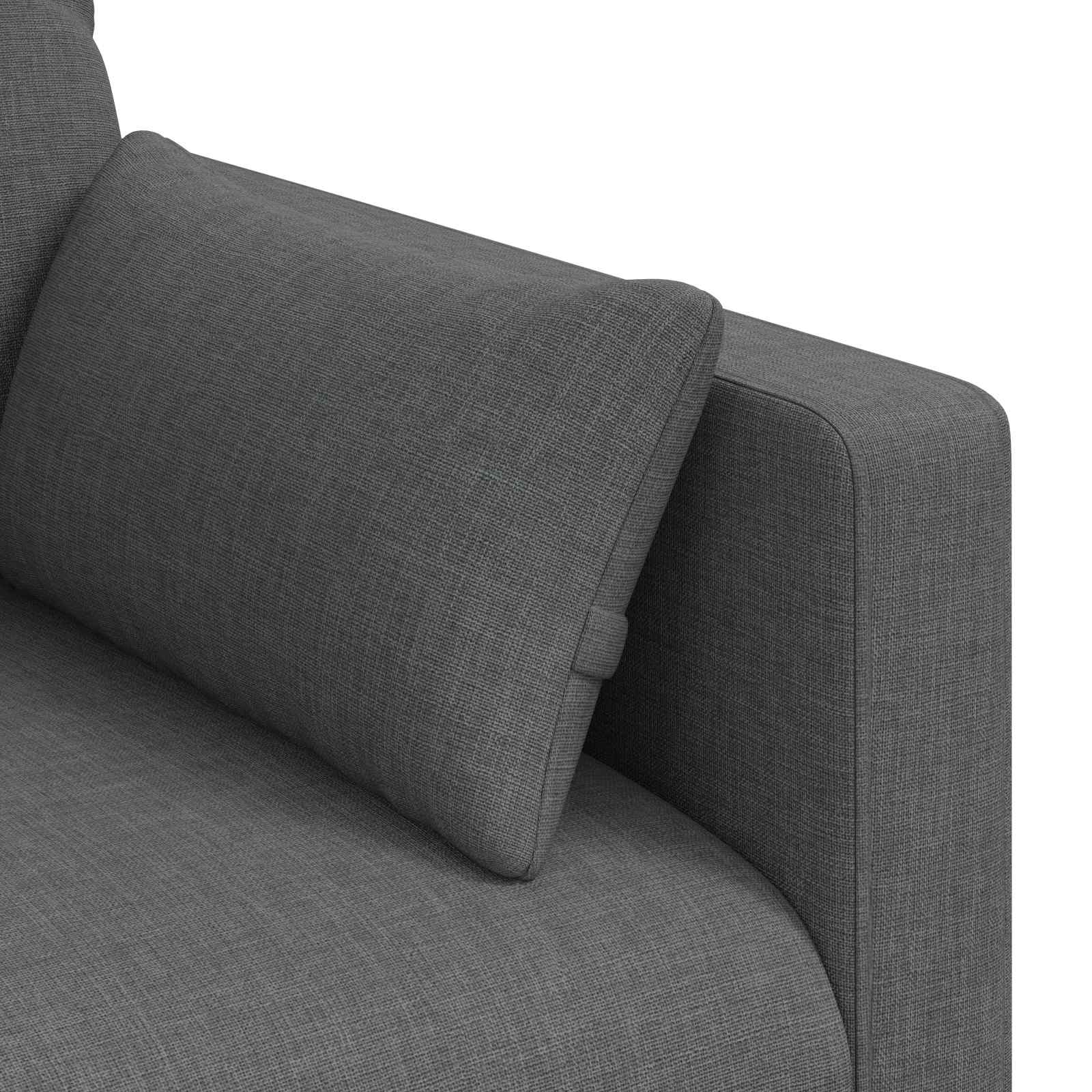 Sofa Dark Grey 198 x 78 x 80 cm Fabric