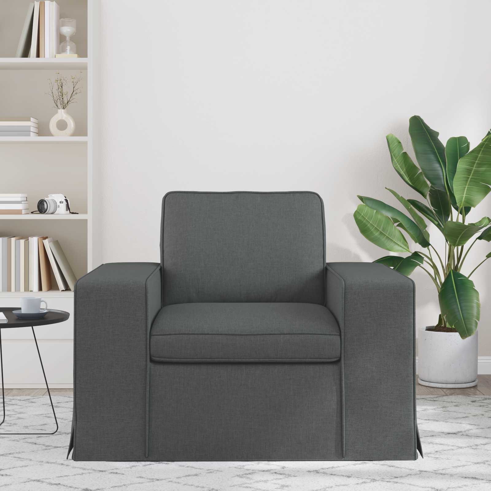 Sofa Dark Grey 103 x 80 x 82 cm Fabric