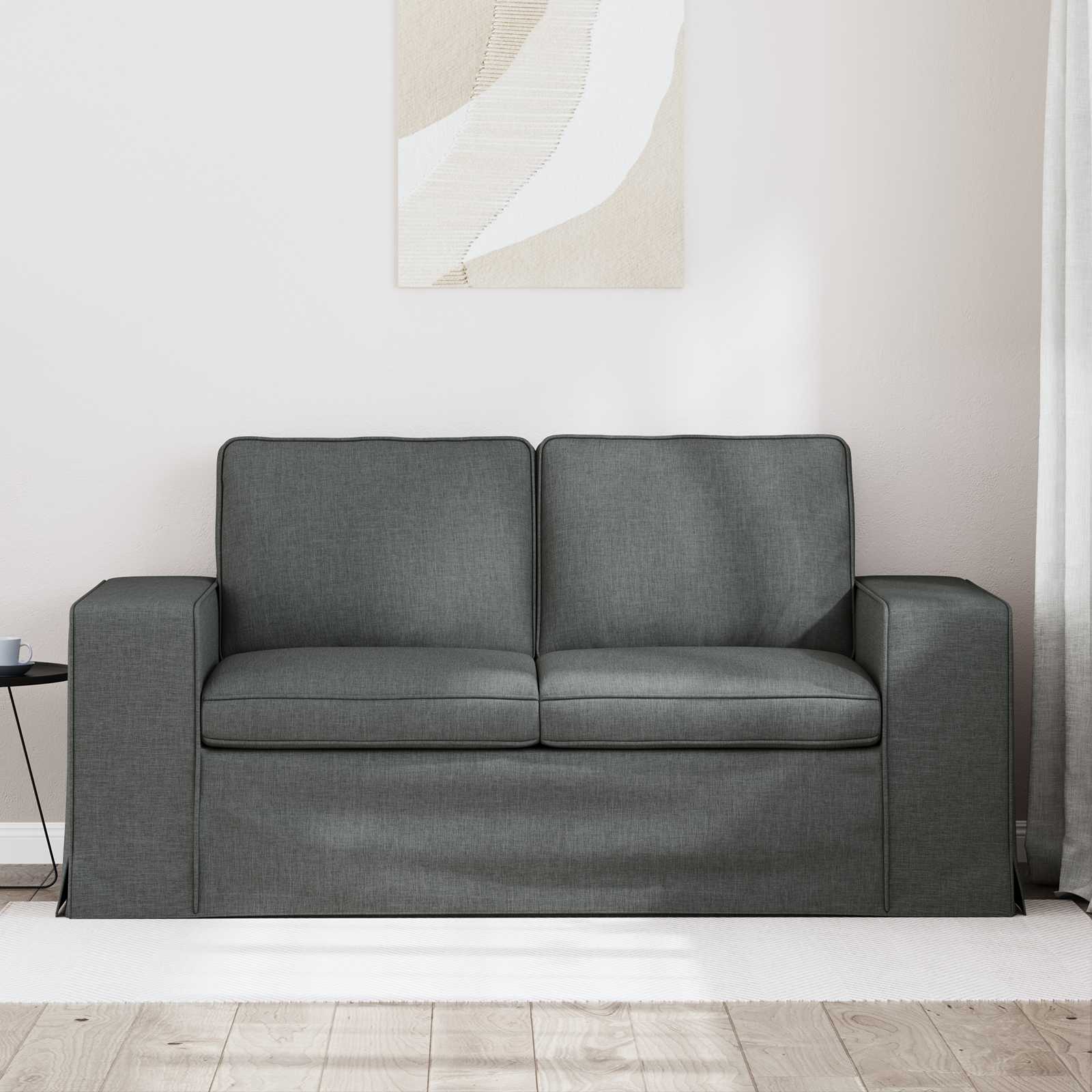 Sofa Dark Grey 162 x 80 x 82 cm Fabric