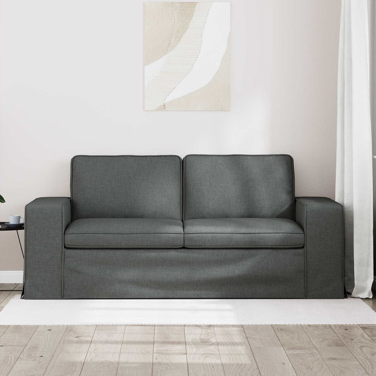 Sofa Dark Grey 182 x 80 x 82 cm Fabric
