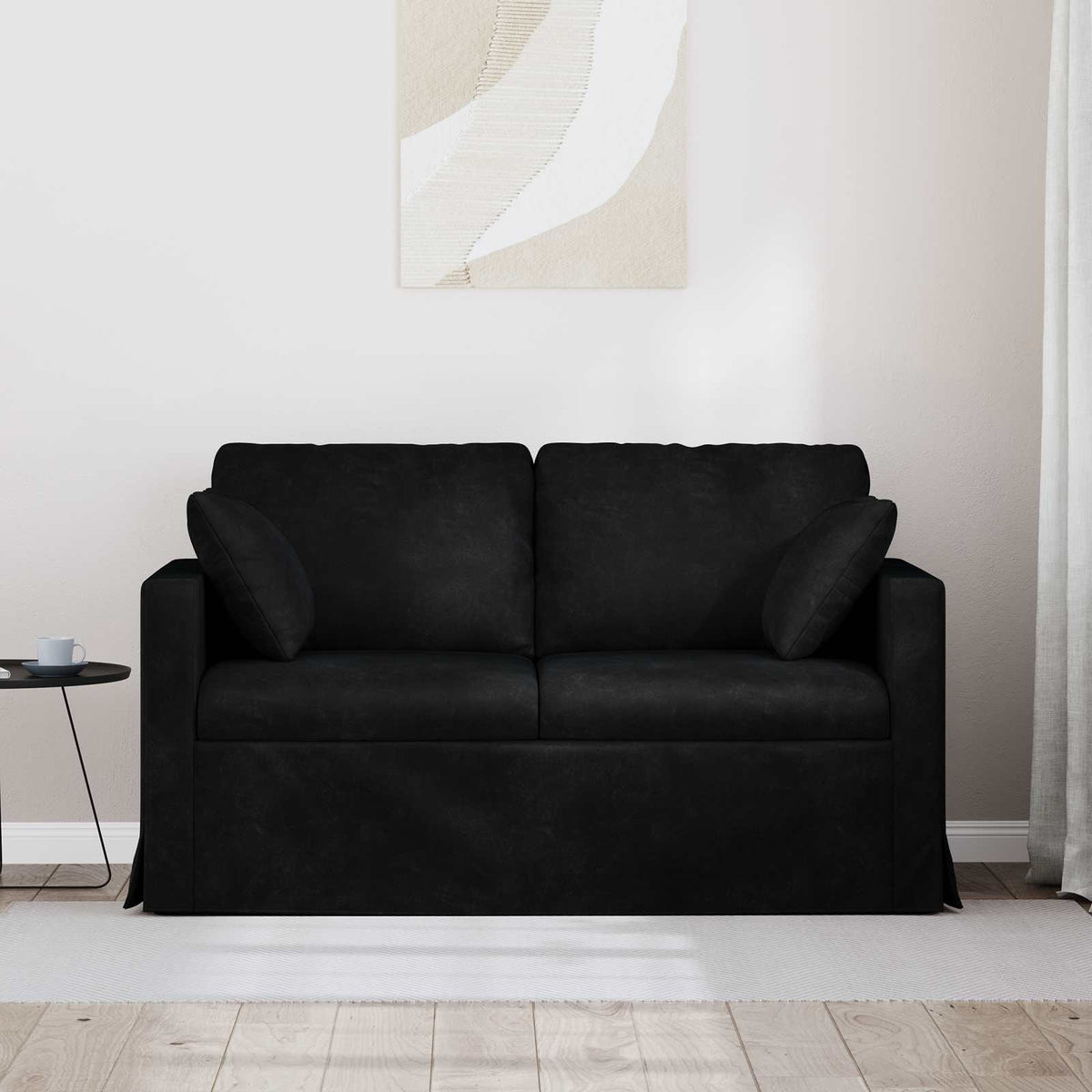 Sofa Black 138 x 78 x 80 cm Velvet
