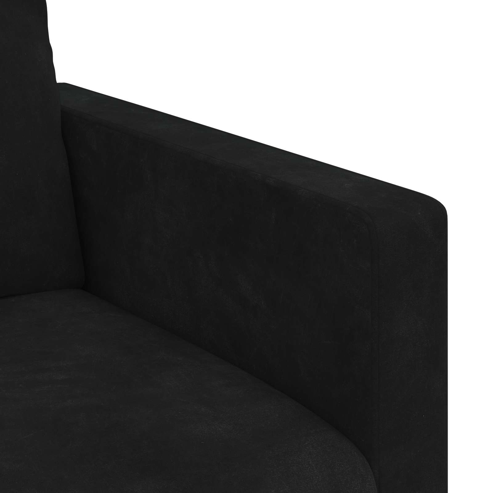 Sofa Black 198 x 78 x 80 cm Velvet