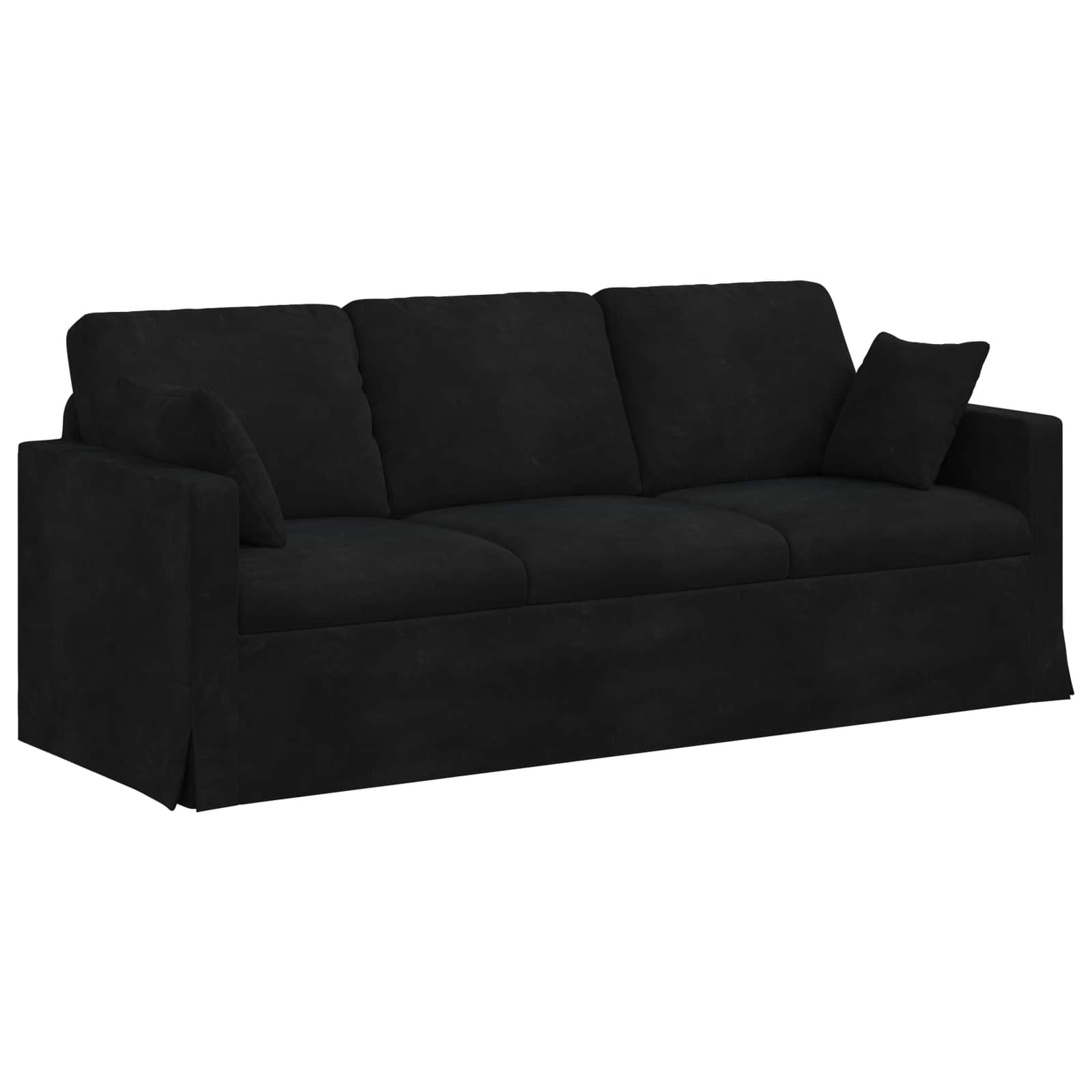Sofa Black 198 x 78 x 80 cm Velvet