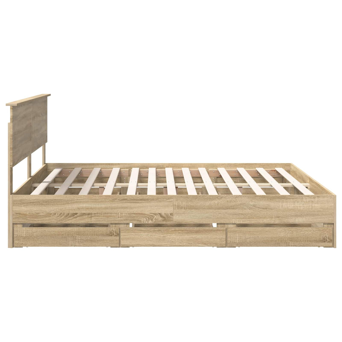 Bed Frame with Drawer Sonoma Oak 180 x 200 cm Engineered Wood