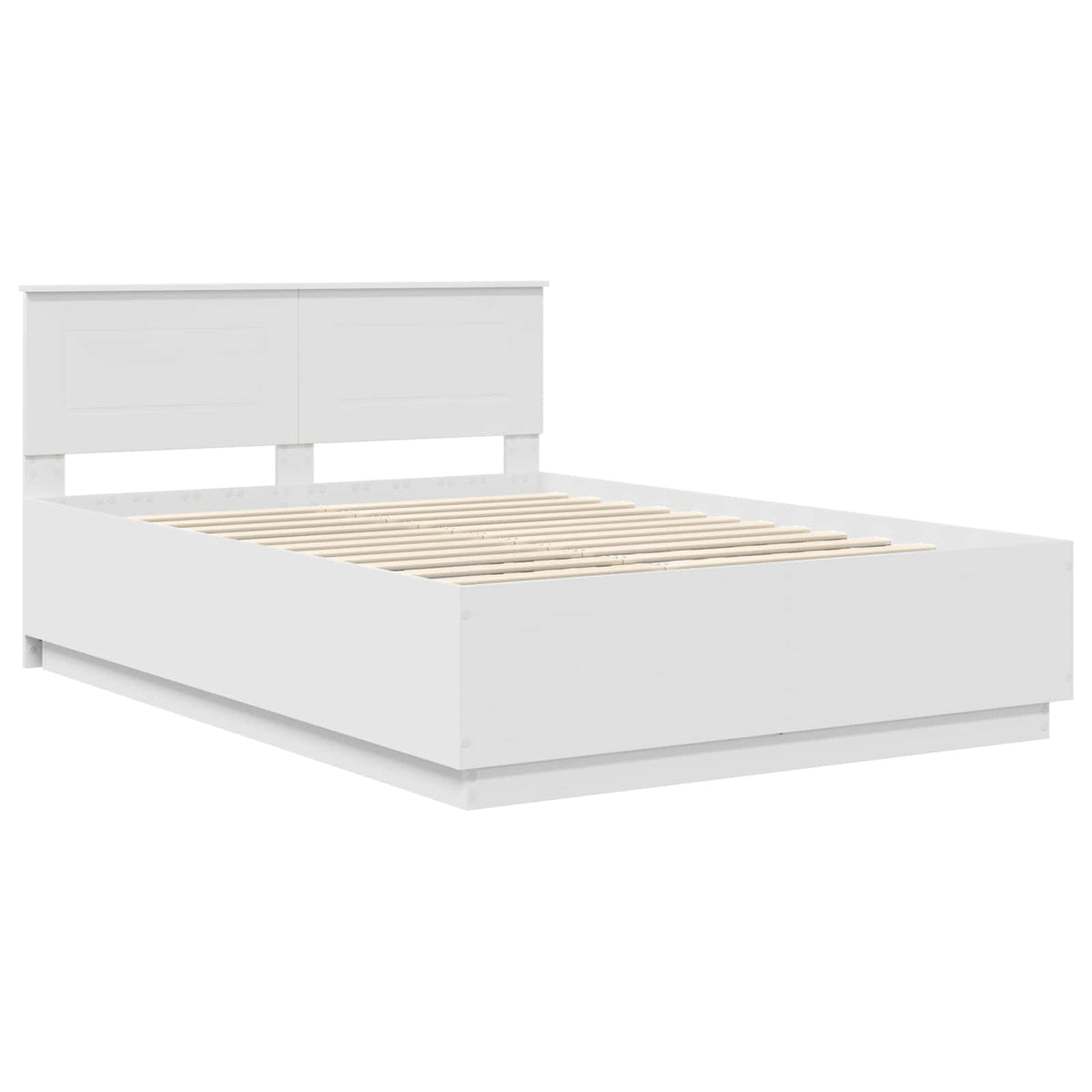 Bed Frame with Headboard White 150 x 200 cm Engineered Wood