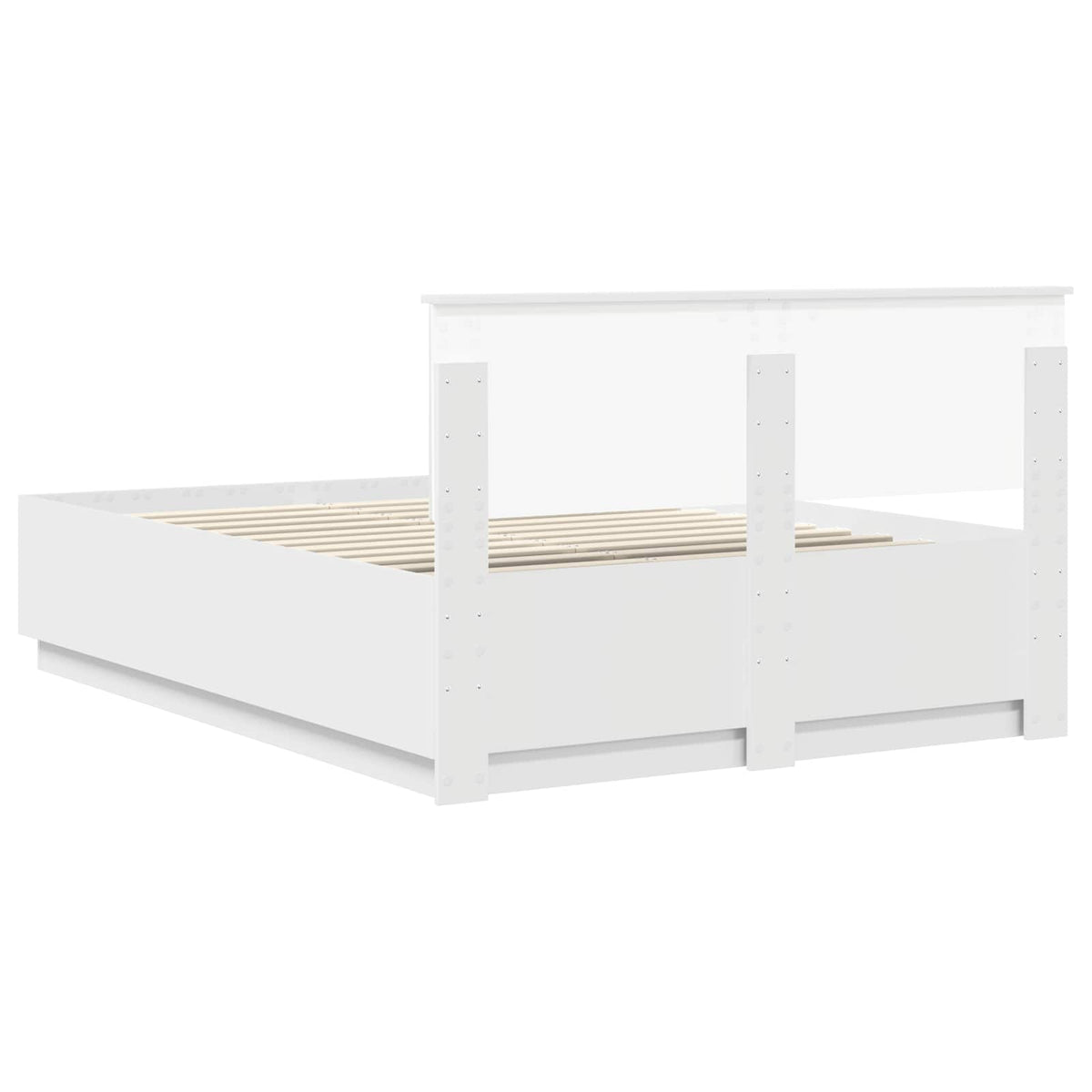 Bed Frame with Headboard White 150 x 200 cm Engineered Wood