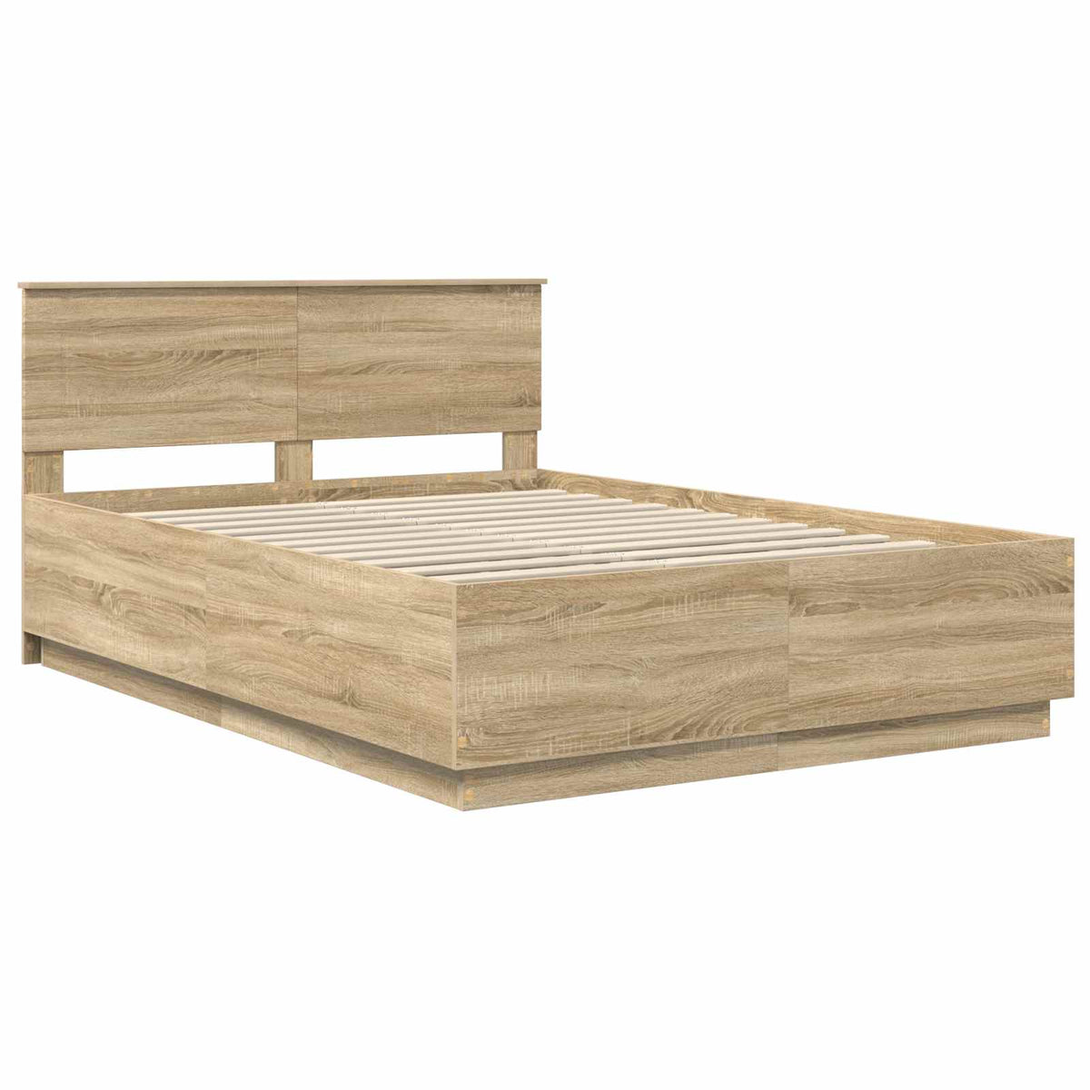 Bed Frame Sonoma Oak 150 x 200 cm Engineered Wood