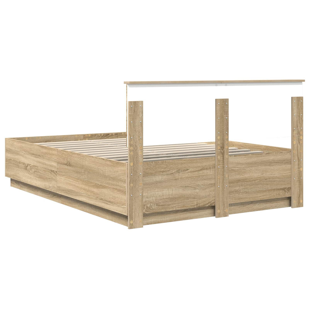 Bed Frame Sonoma Oak 150 x 200 cm Engineered Wood
