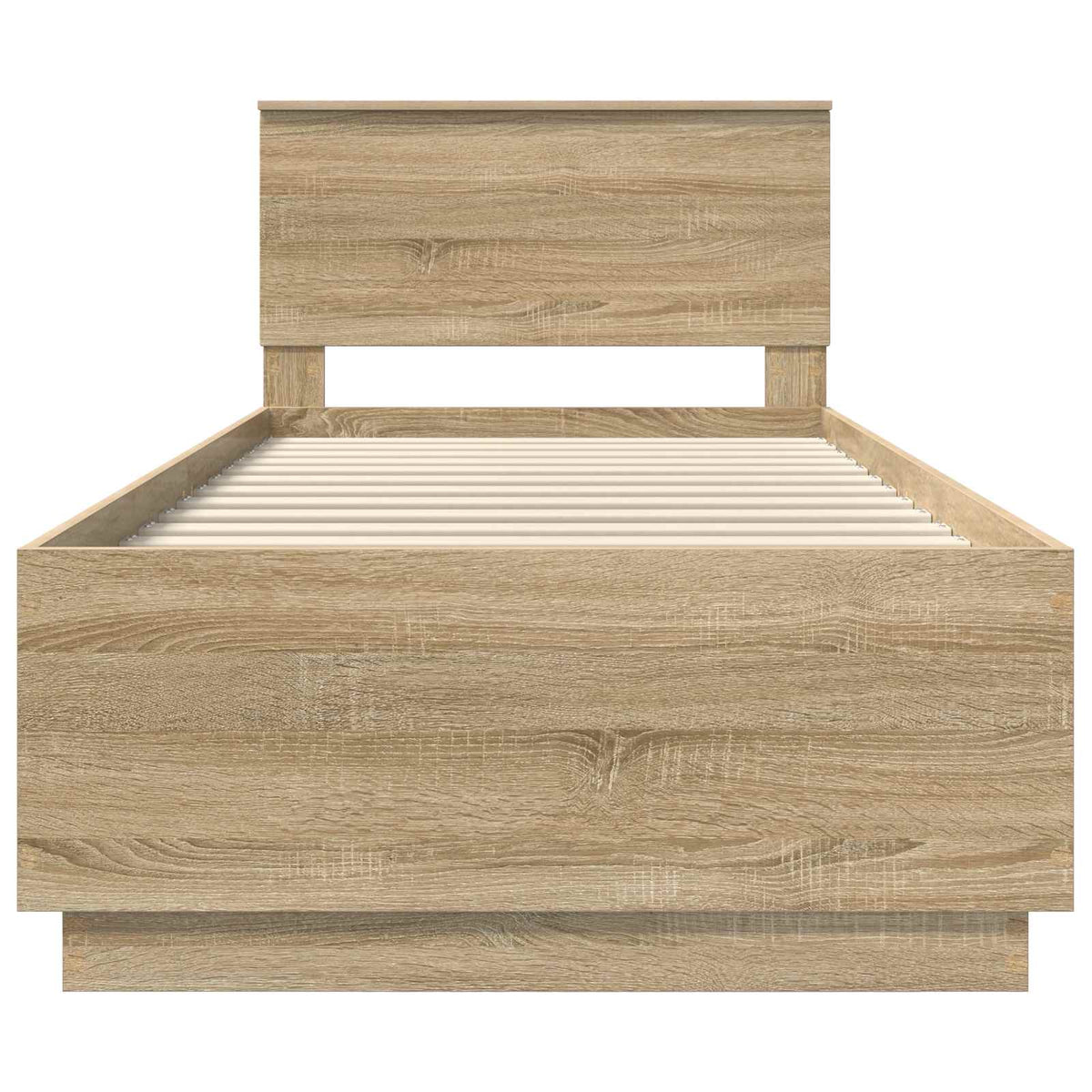 Bed Frame with Headboard Sonoma Oak 90 x 190 cm Engineered Wood