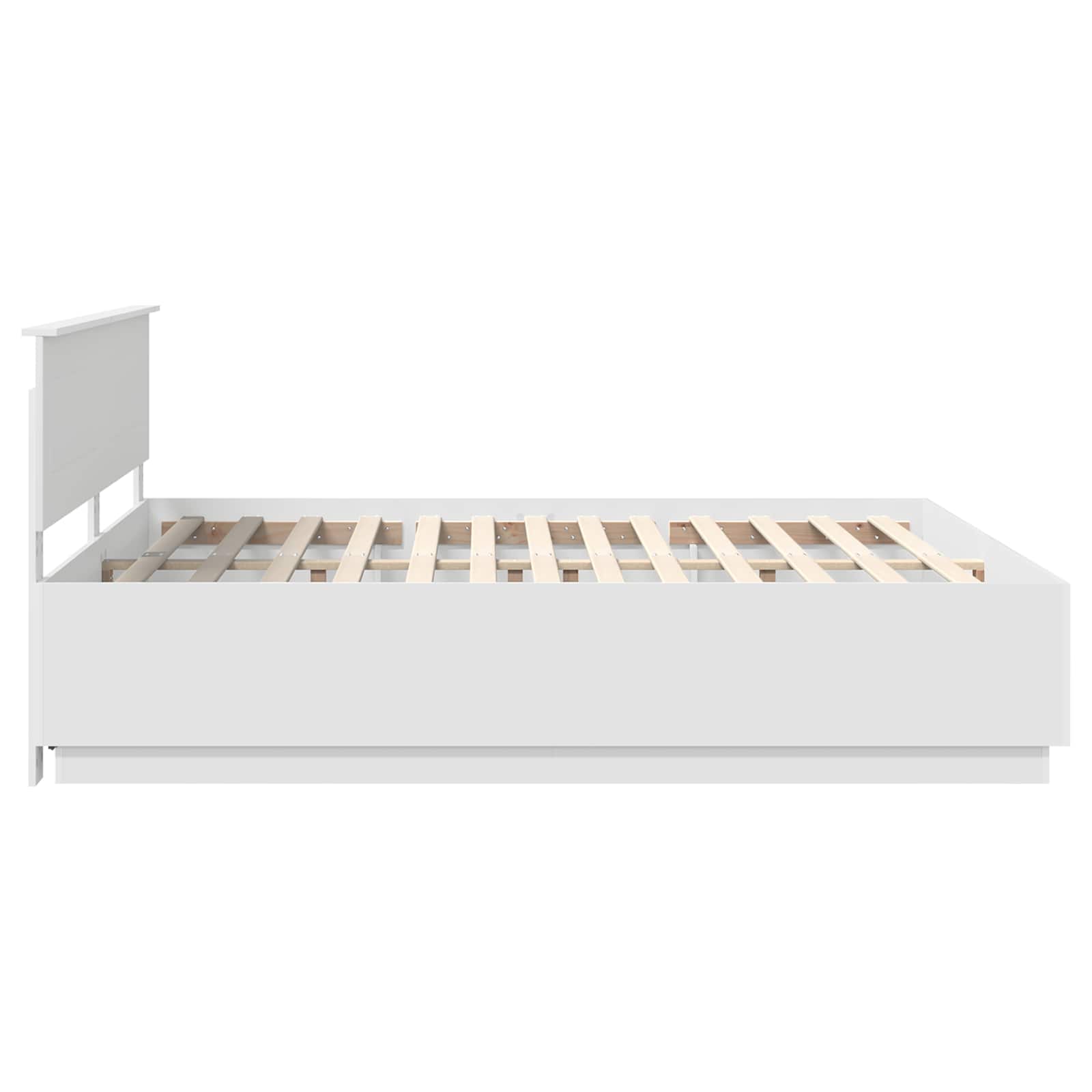 Bed Frame with Headboard White 180 x 200 cm Engineered Wood