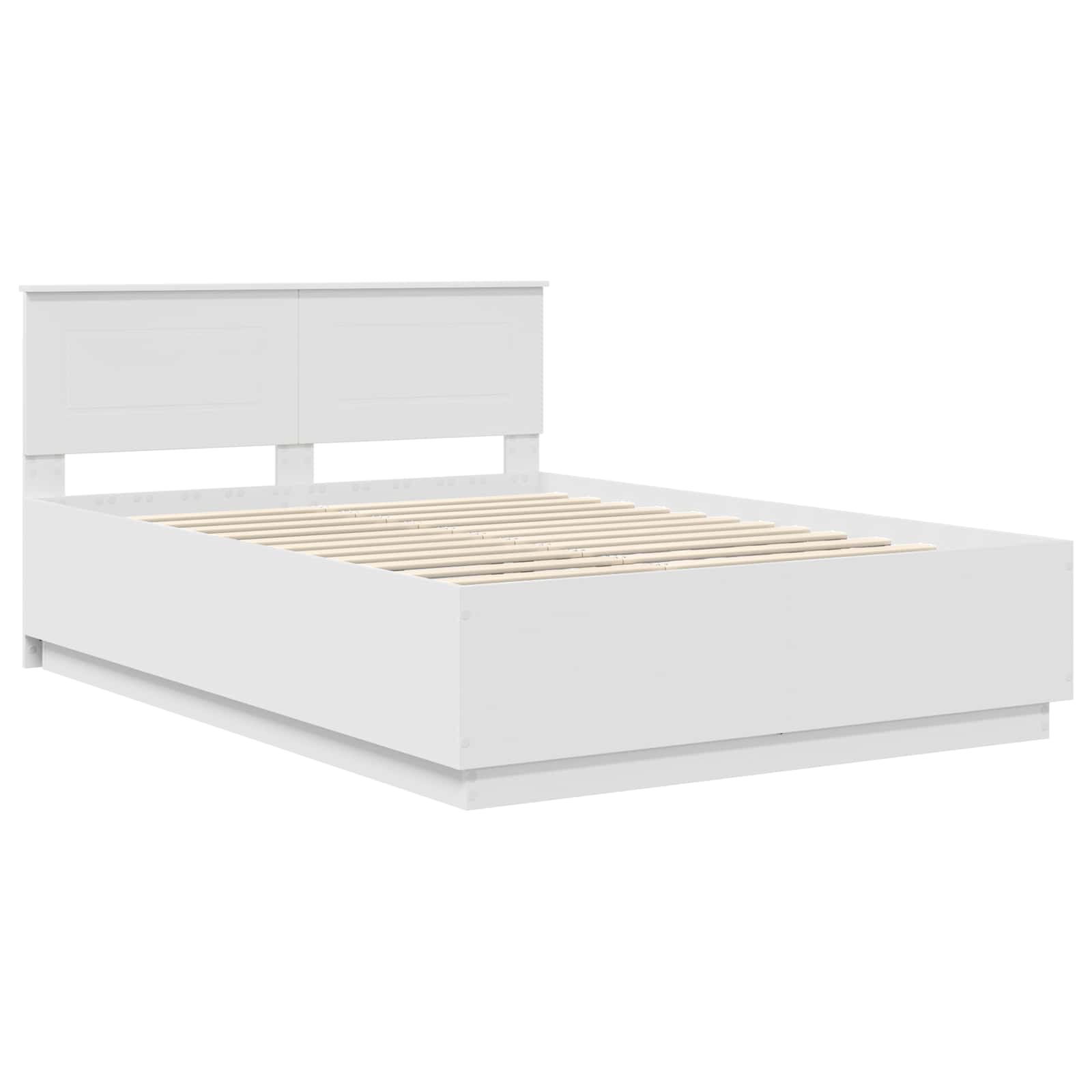 Bed Frame with Headboard White 150 x 200 cm Engineered Wood