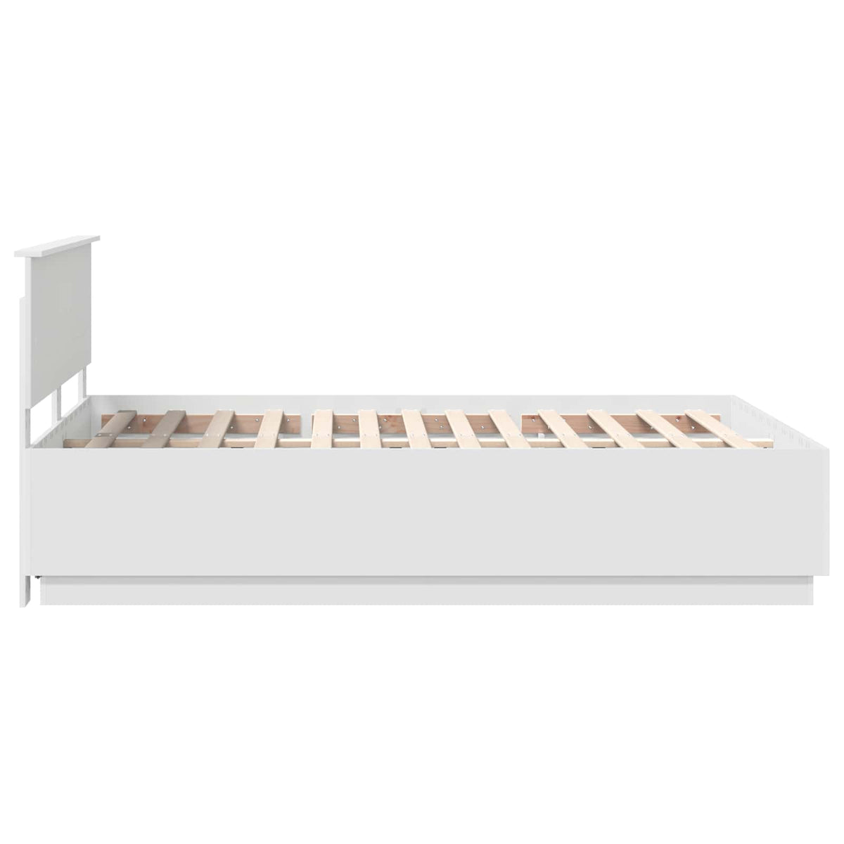 Bed Frame with Headboard White 150 x 200 cm Engineered Wood