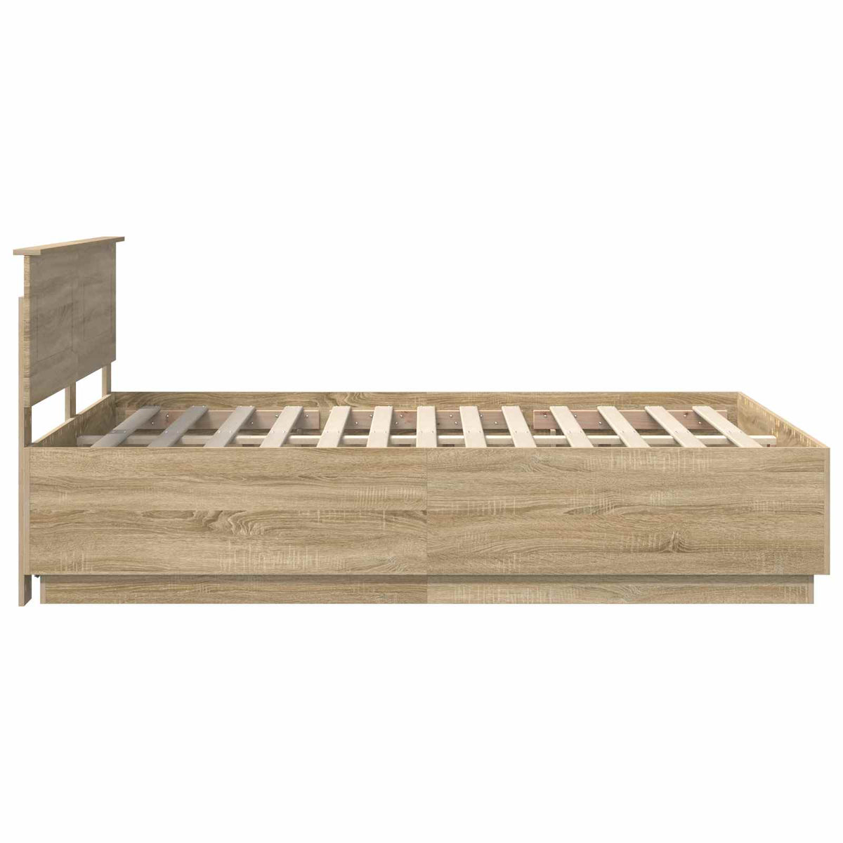 Bed Frame Sonoma Oak 150 x 200 cm Engineered Wood