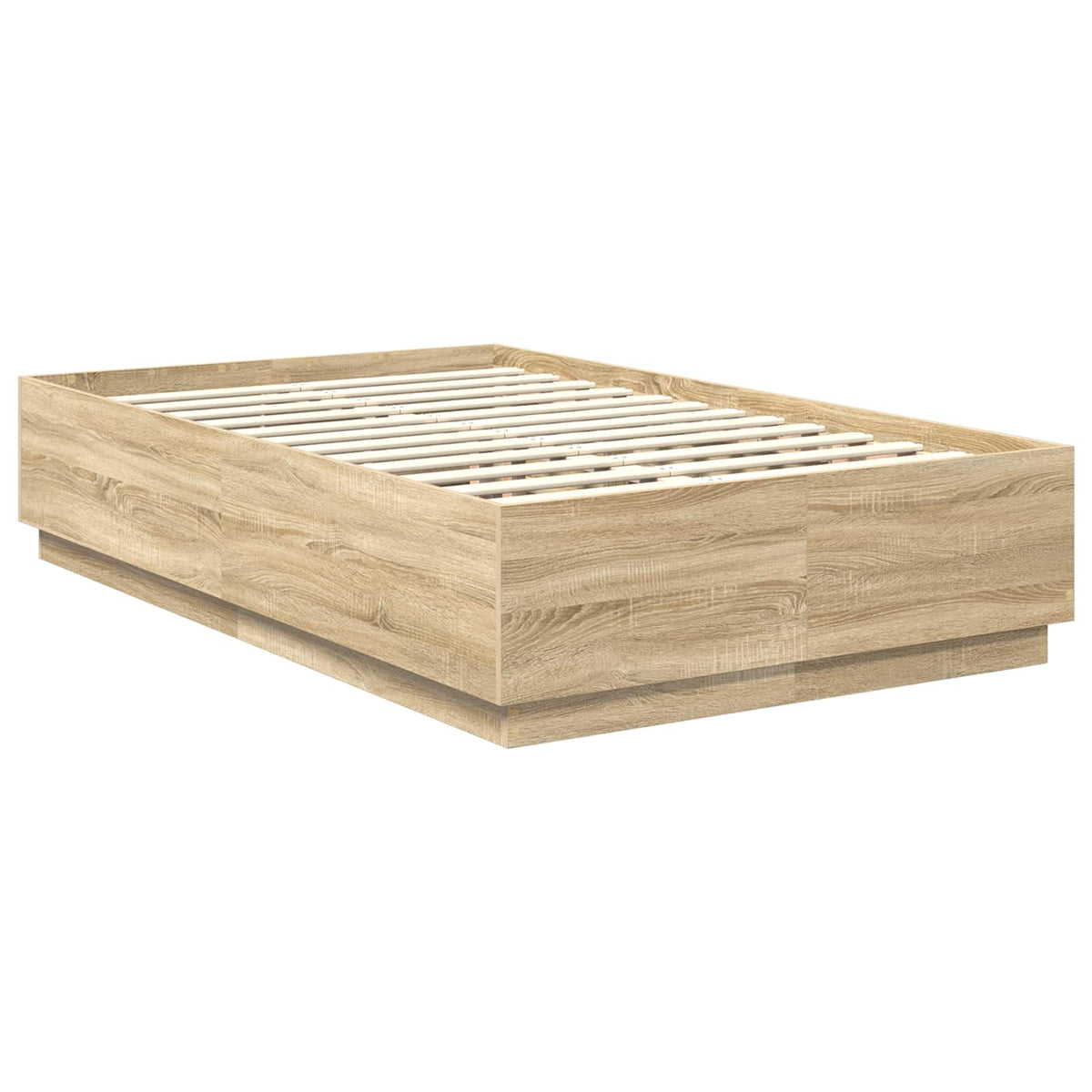 Bed Frame Sonoma Oak 135 x 190 cm Engineered Wood