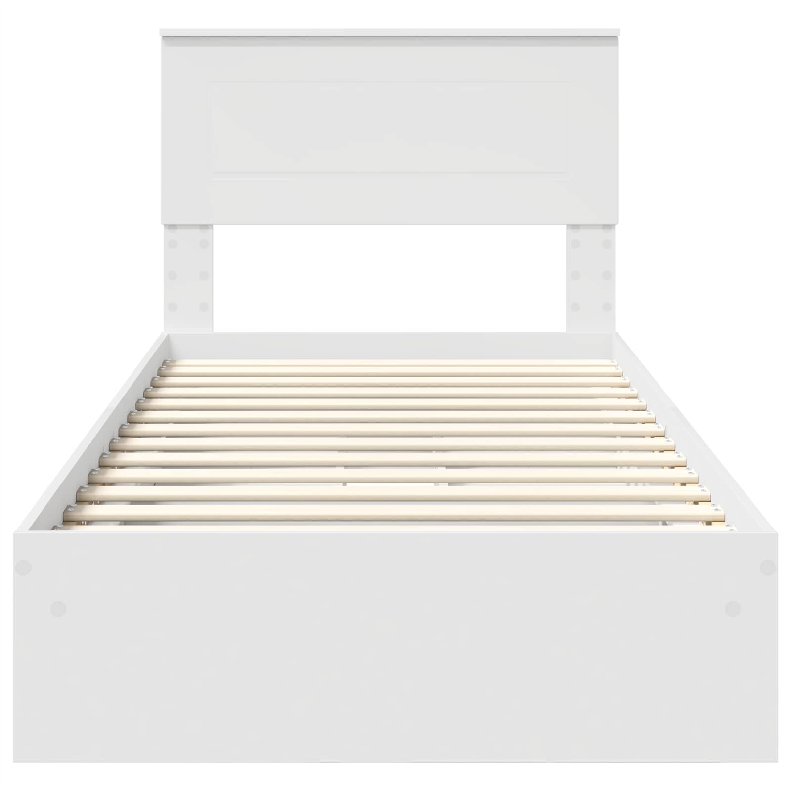 Storage Bed with Headboard White 90 x 190 cm Engineered Wood