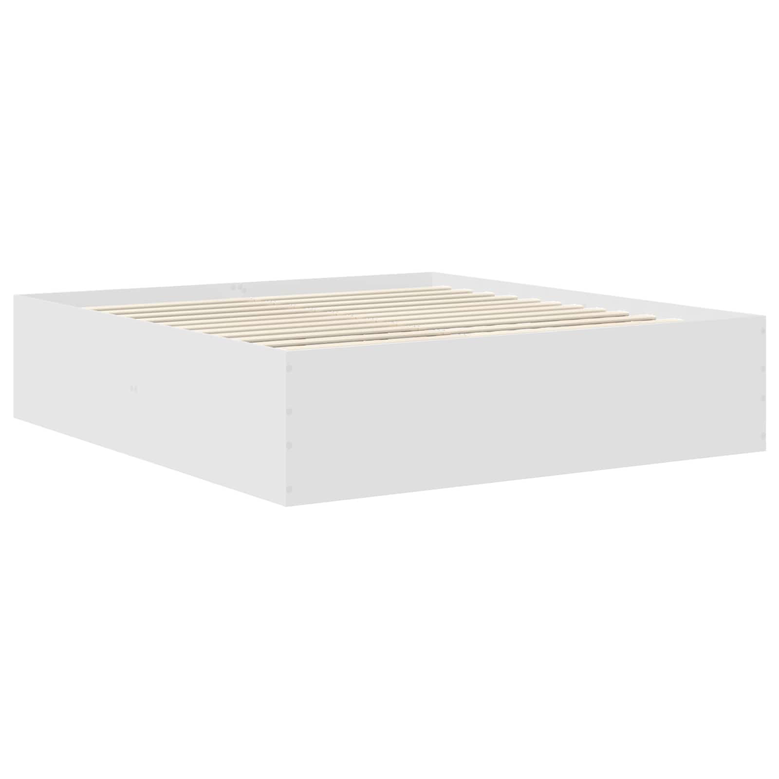 Bed Frame with Headboard White 180 x 200 cm Engineered Wood