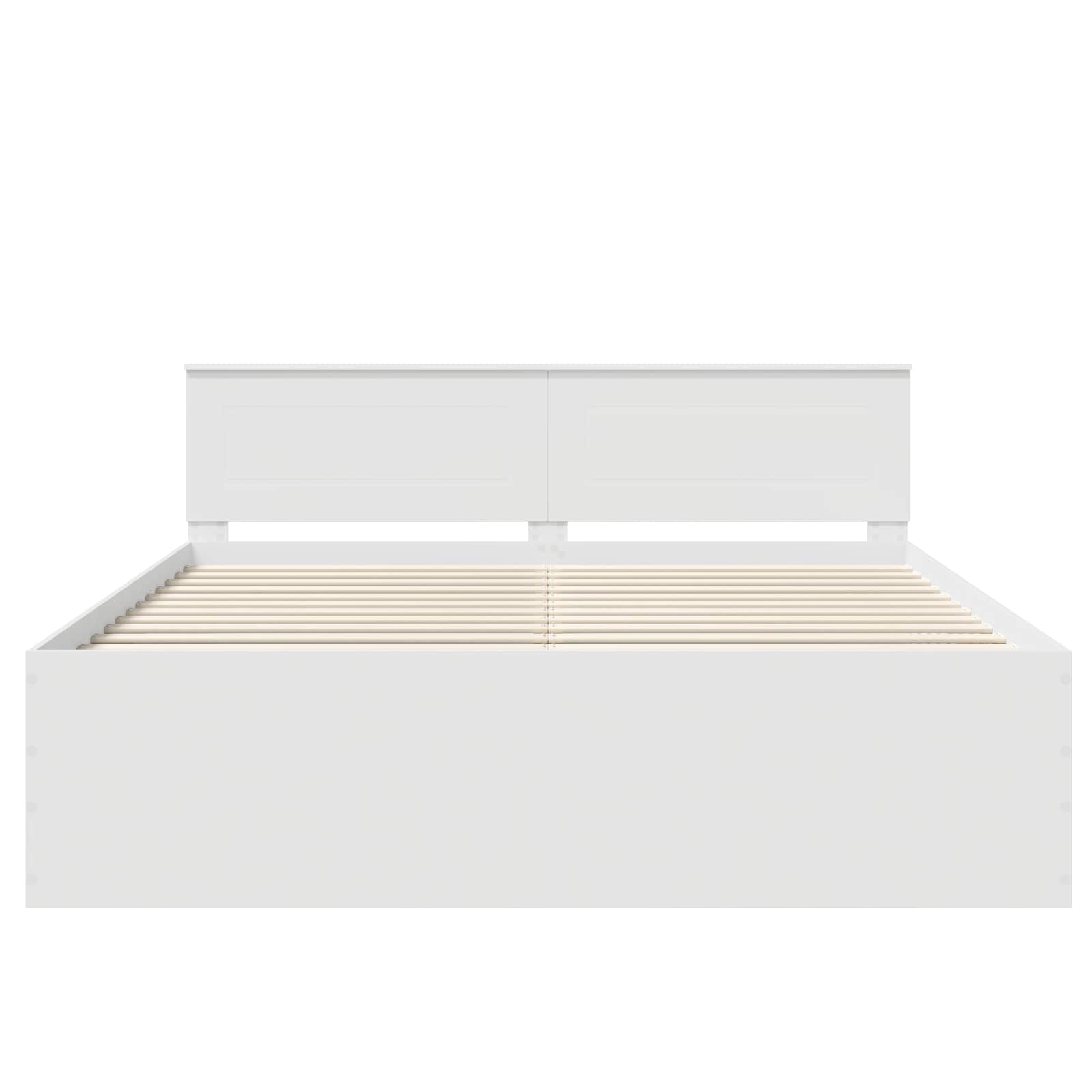 Bed Frame with Headboard White 180 x 200 cm Engineered Wood