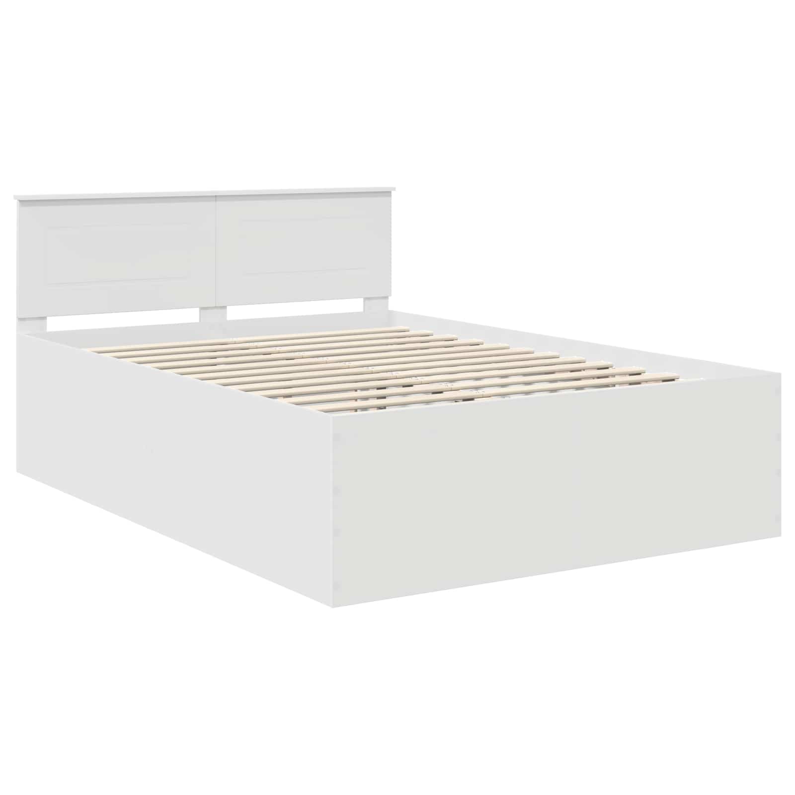 Bed Frame with Headboard White 150 x 200 cm Engineered Wood
