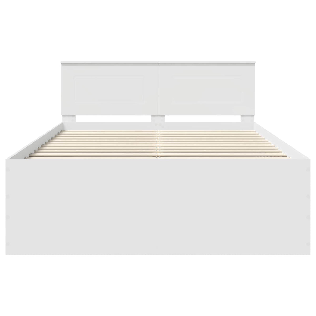 Bed Frame with Headboard White 150 x 200 cm Engineered Wood