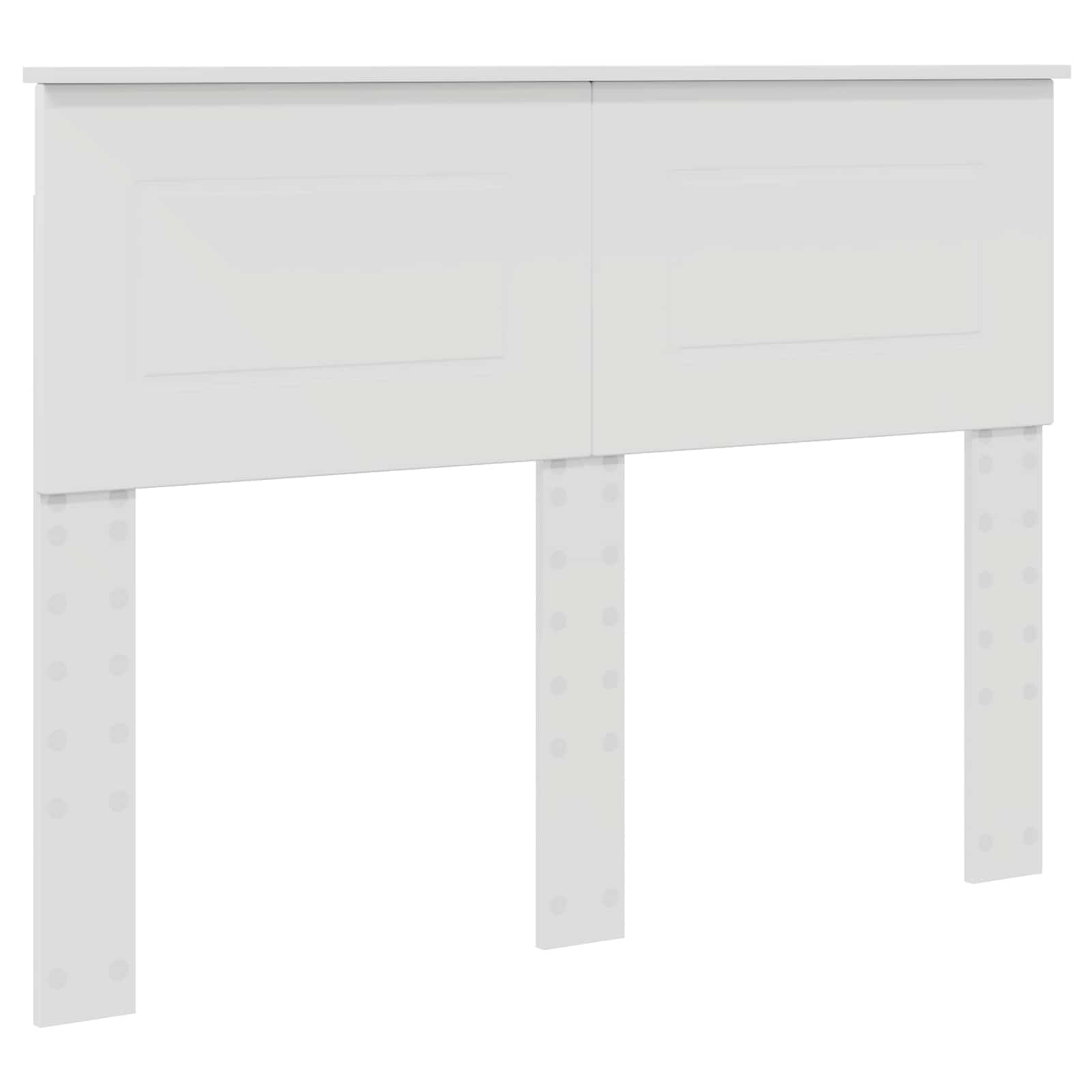 Bed Frame with Headboard White 135 x 190 cm Engineered Wood