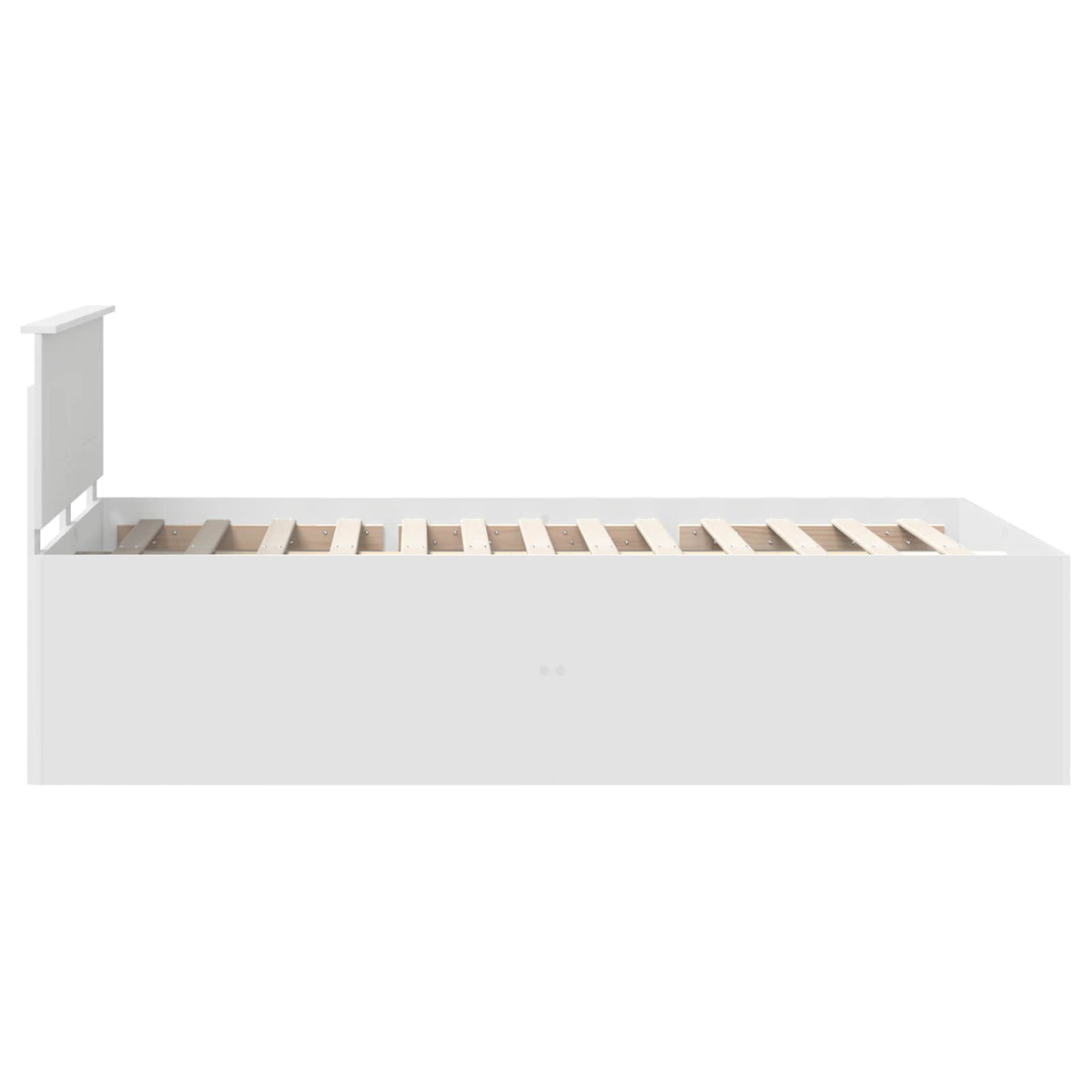 Bed Frame with Headboard White 135 x 190 cm Engineered Wood