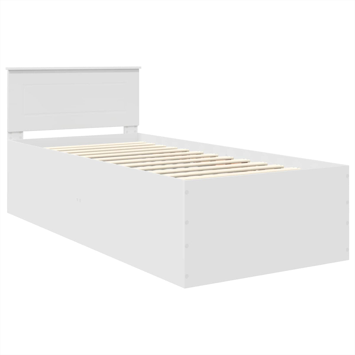 Bed Frame with Headboard White 90 x 190 cm Engineered Wood